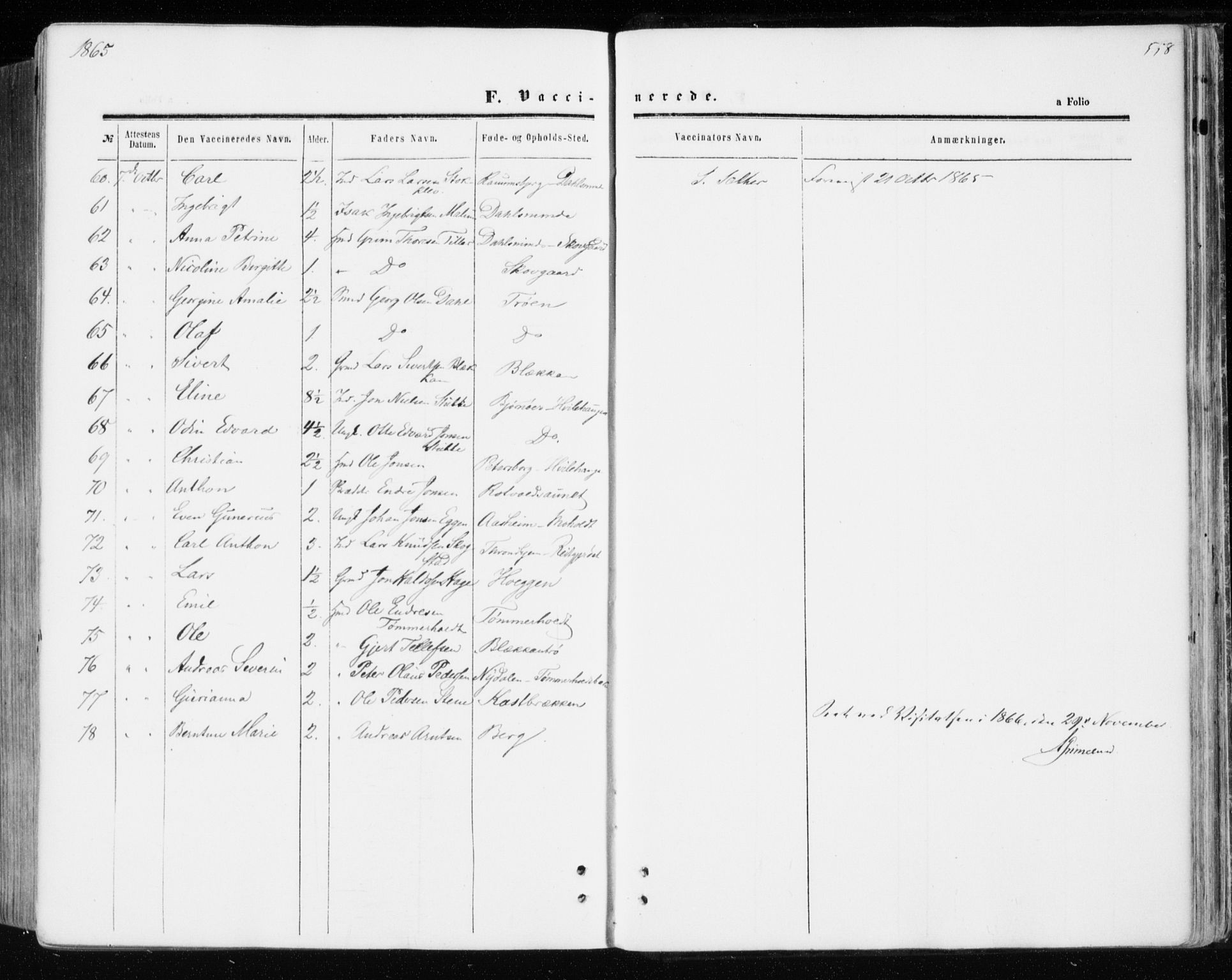 Ministerialprotokoller, klokkerbøker og fødselsregistre - Sør-Trøndelag, SAT/A-1456/606/L0292: Ministerialbok nr. 606A07, 1856-1865, s. 558