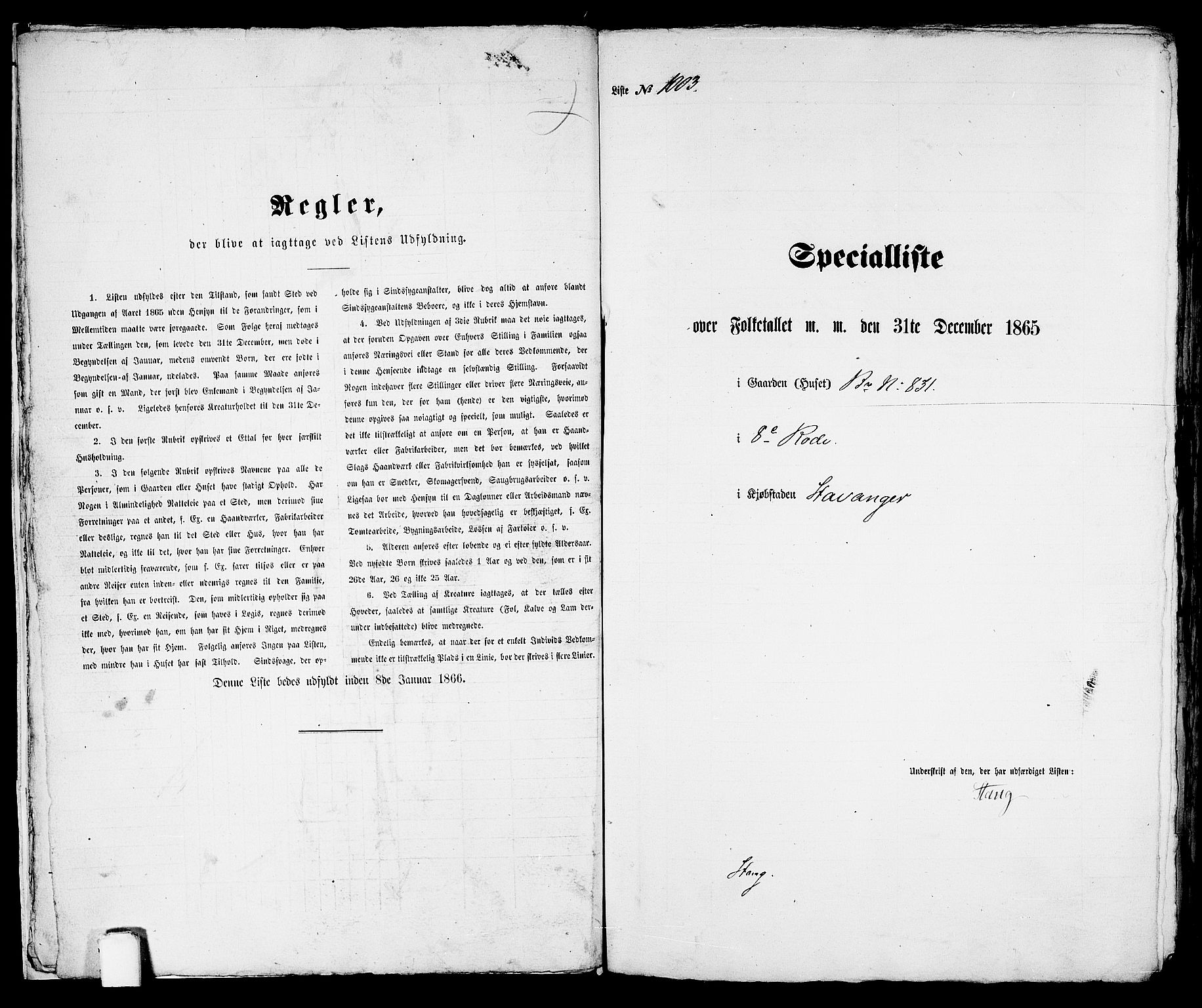 RA, Folketelling 1865 for 1103 Stavanger kjøpstad, 1865, s. 2028