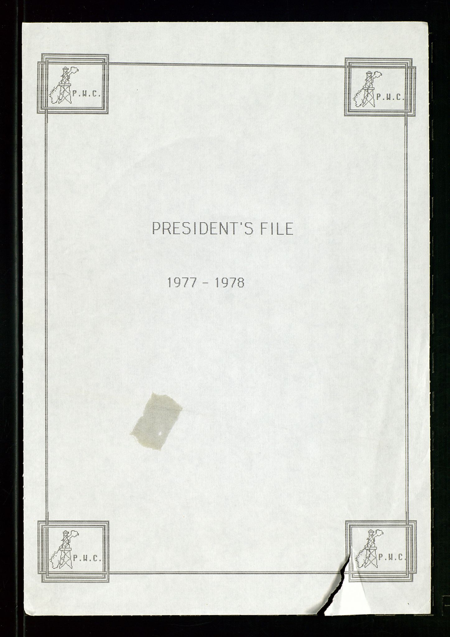 PA 1547 - Petroleum Wives Club, AV/SAST-A-101974/D/Da/L0001: President's file, 1975-1980