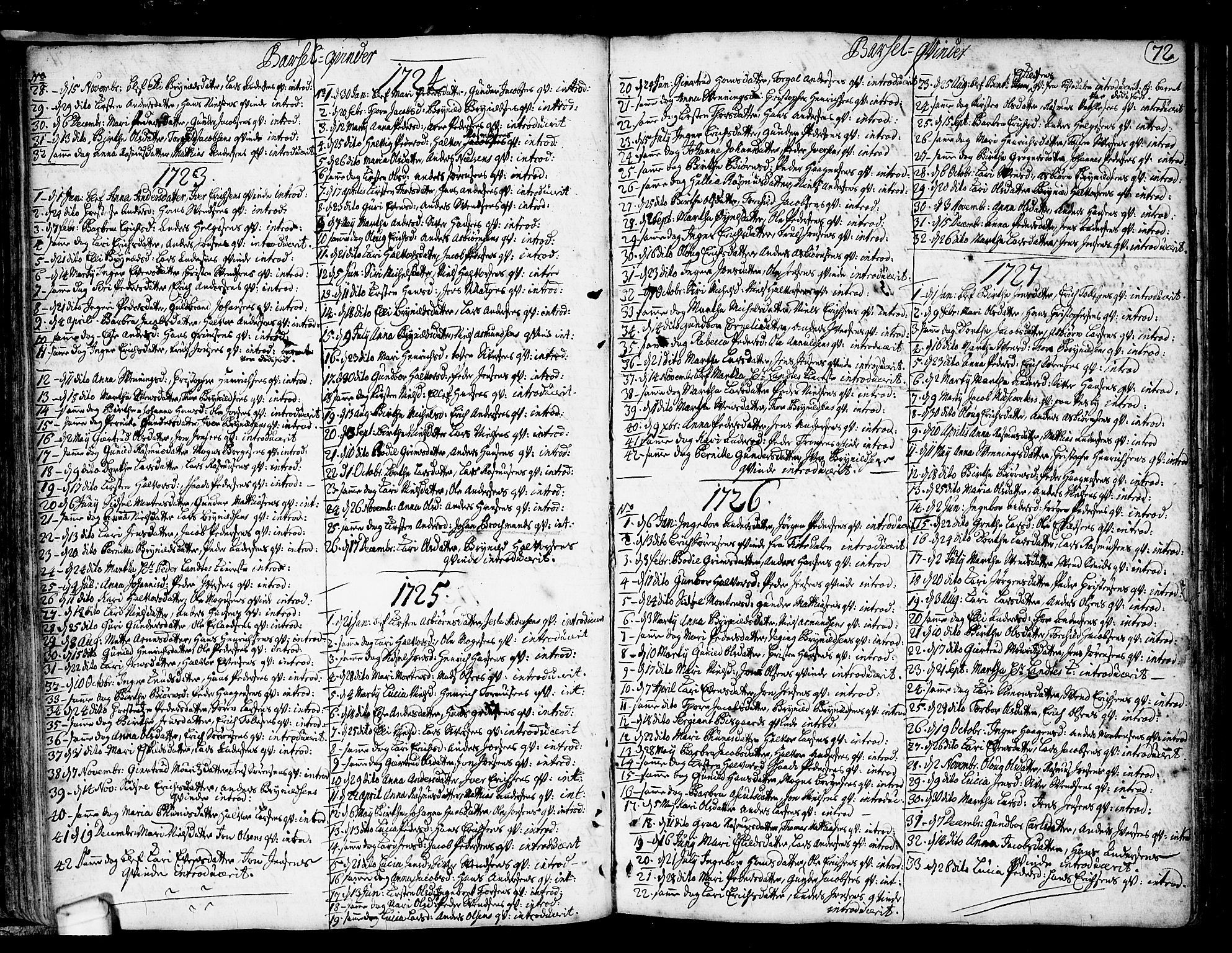 Idd prestekontor Kirkebøker, SAO/A-10911/F/Fa/L0001: Ministerialbok nr. I 1, 1720-1769, s. 72