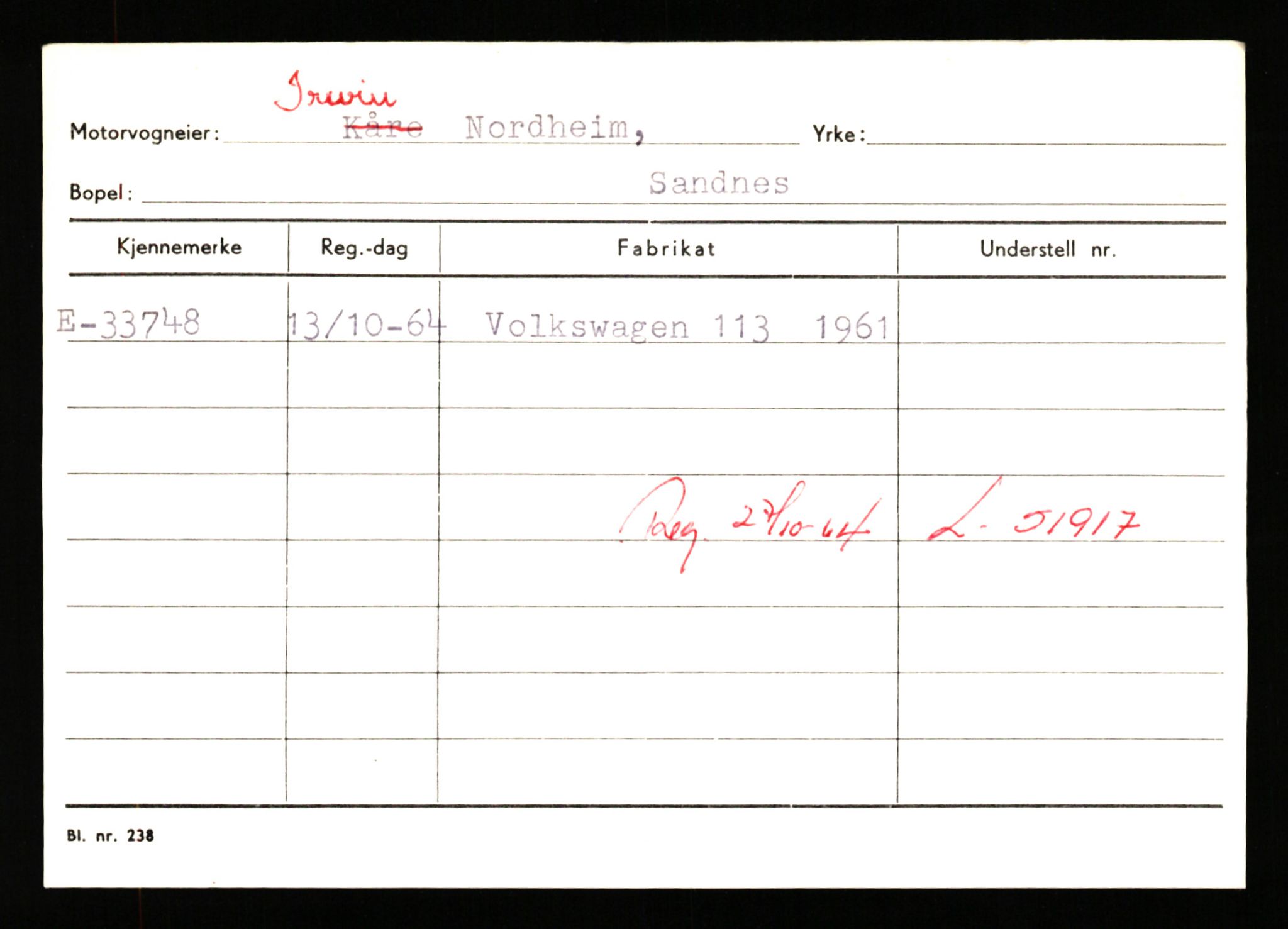 Stavanger trafikkstasjon, AV/SAST-A-101942/0/G/L0005: Registreringsnummer: 23000 - 34245, 1930-1971, s. 3328