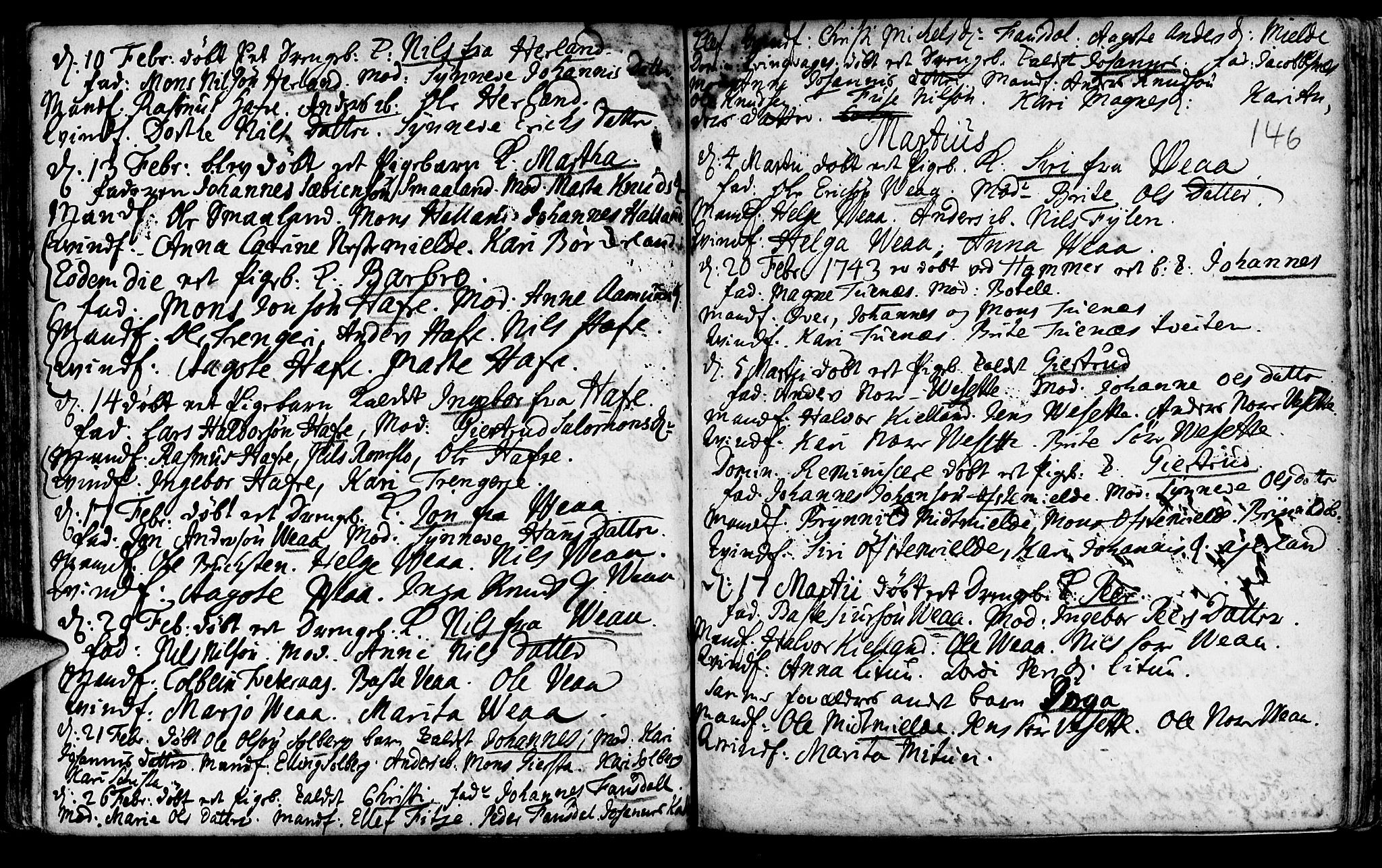 Haus sokneprestembete, AV/SAB-A-75601/H/Haa: Ministerialbok nr. A 5, 1733-1747, s. 146