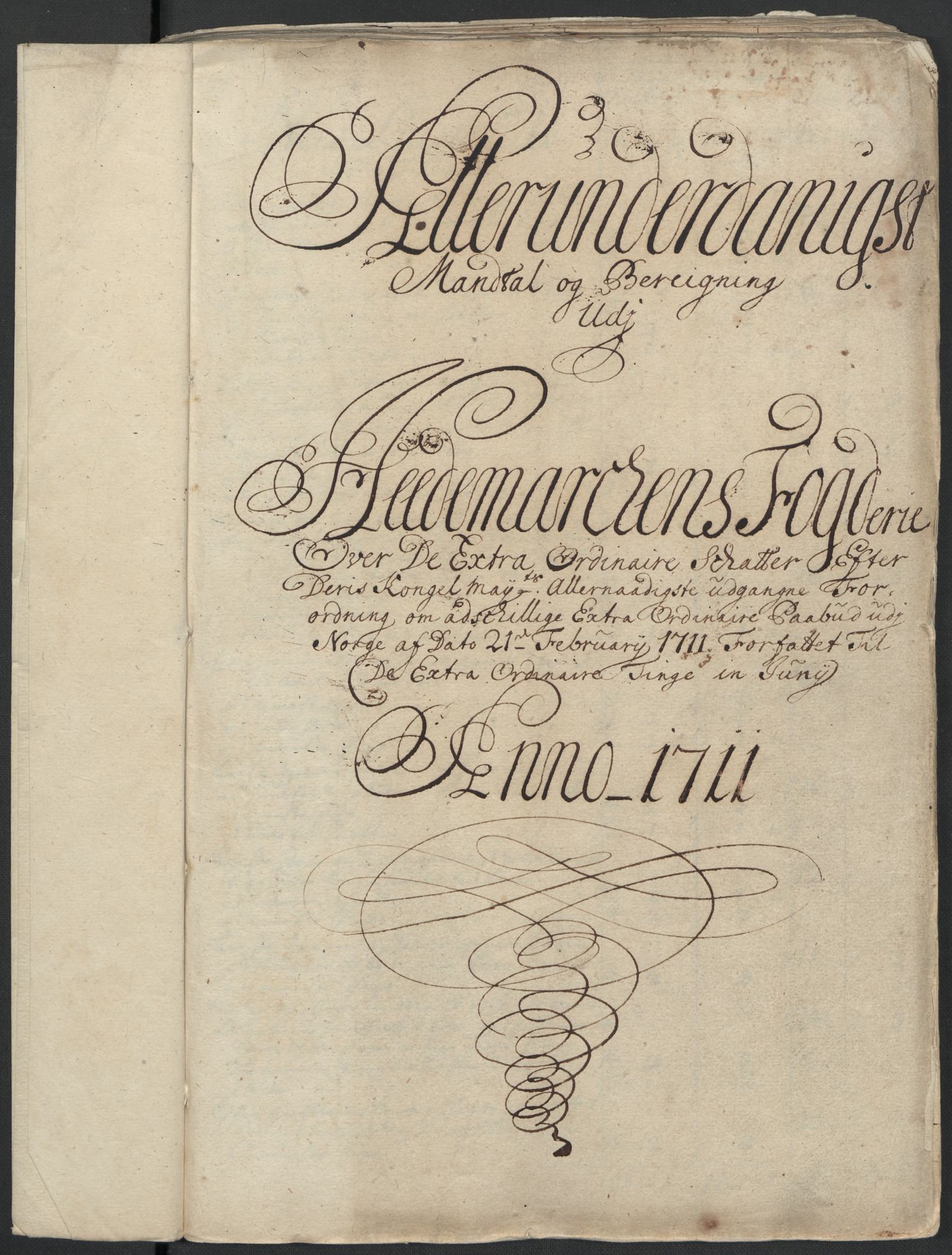 Rentekammeret inntil 1814, Reviderte regnskaper, Fogderegnskap, AV/RA-EA-4092/R16/L1047: Fogderegnskap Hedmark, 1711, s. 208