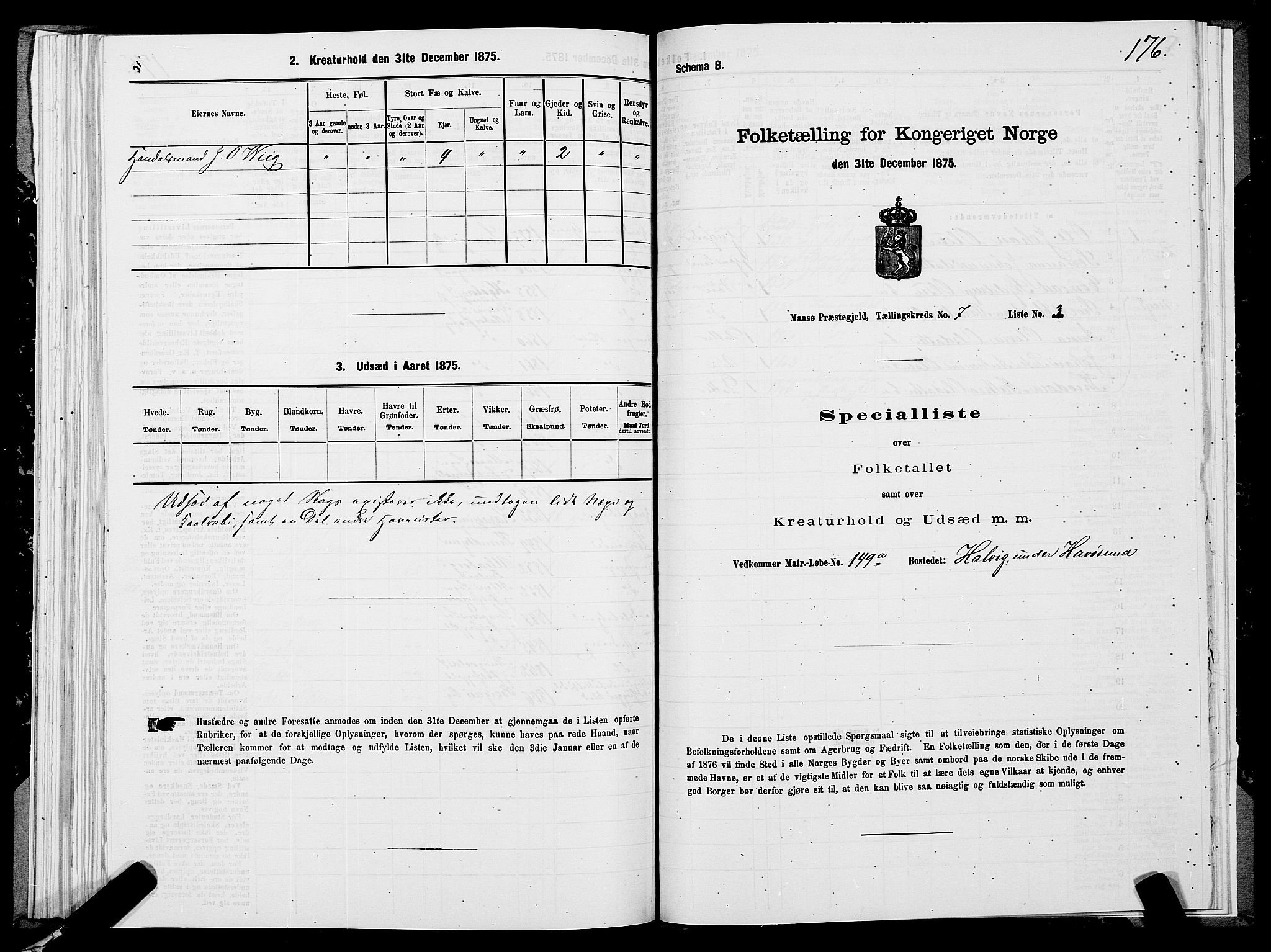 SATØ, Folketelling 1875 for 2018P Måsøy prestegjeld, 1875, s. 1176