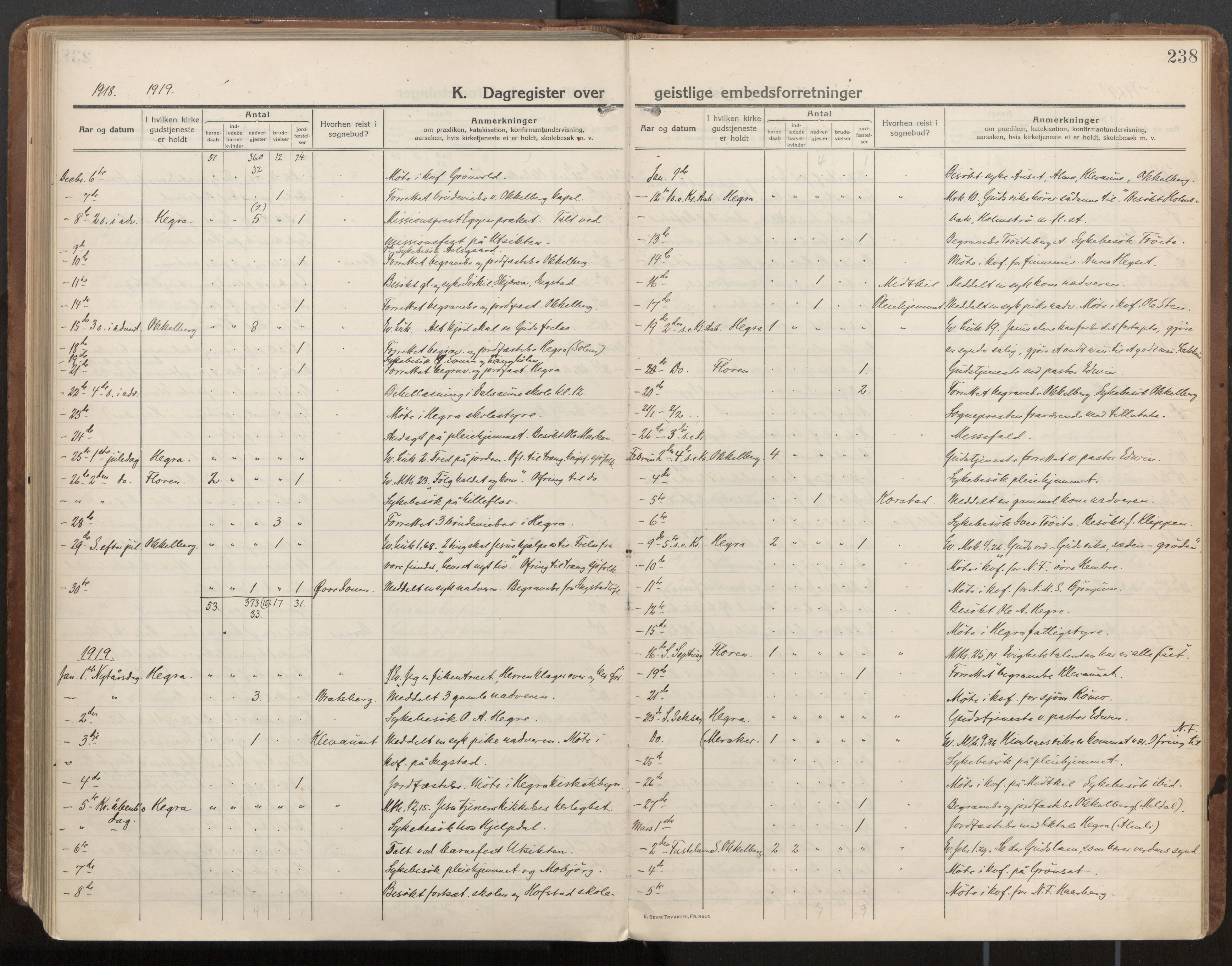 Ministerialprotokoller, klokkerbøker og fødselsregistre - Nord-Trøndelag, AV/SAT-A-1458/703/L0037: Ministerialbok nr. 703A10, 1915-1932, s. 238