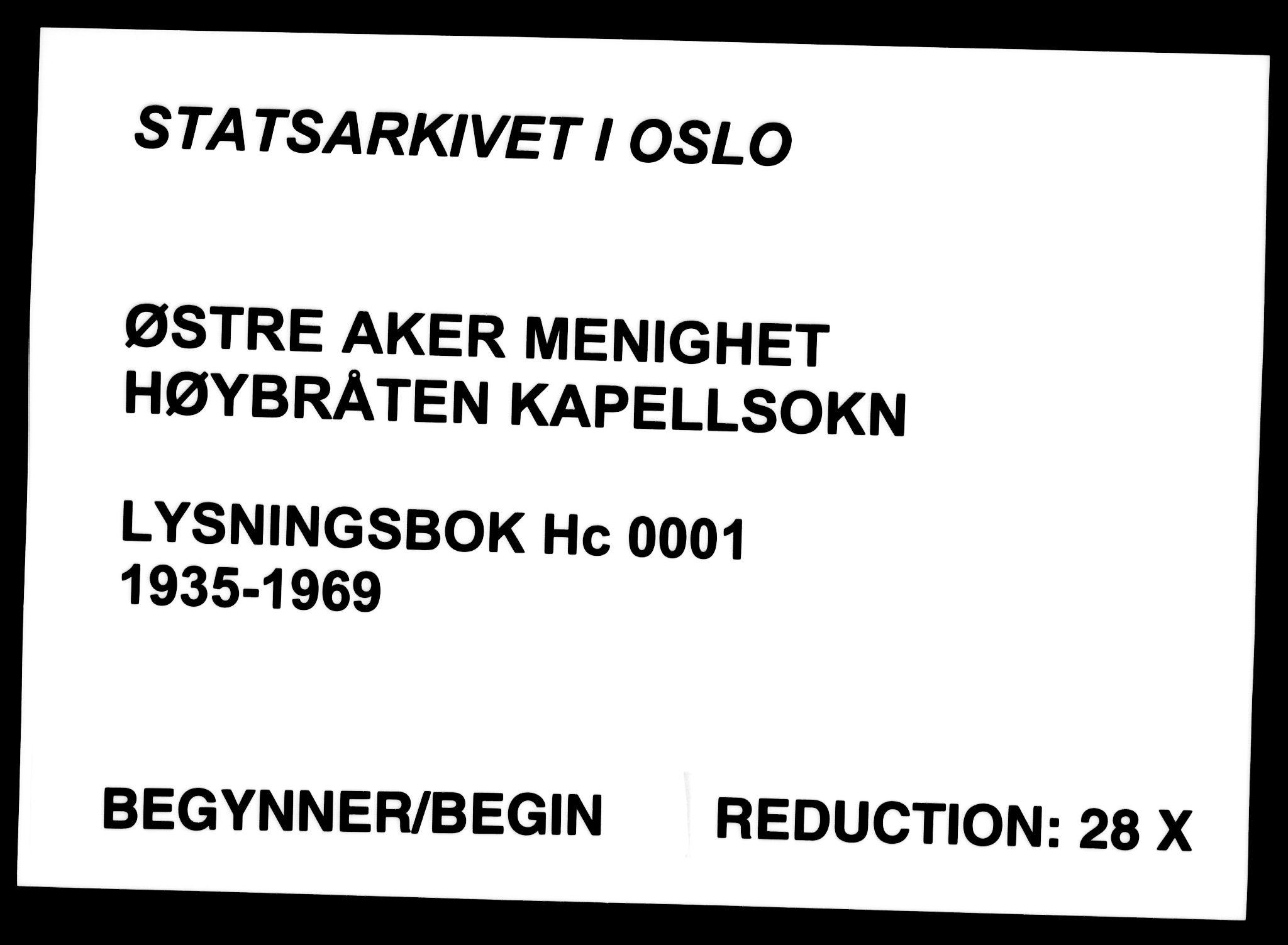 Østre Aker prestekontor Kirkebøker, SAO/A-10840/H/Hc/L0001: Lysningsprotokoll nr. III 1, 1935-1969