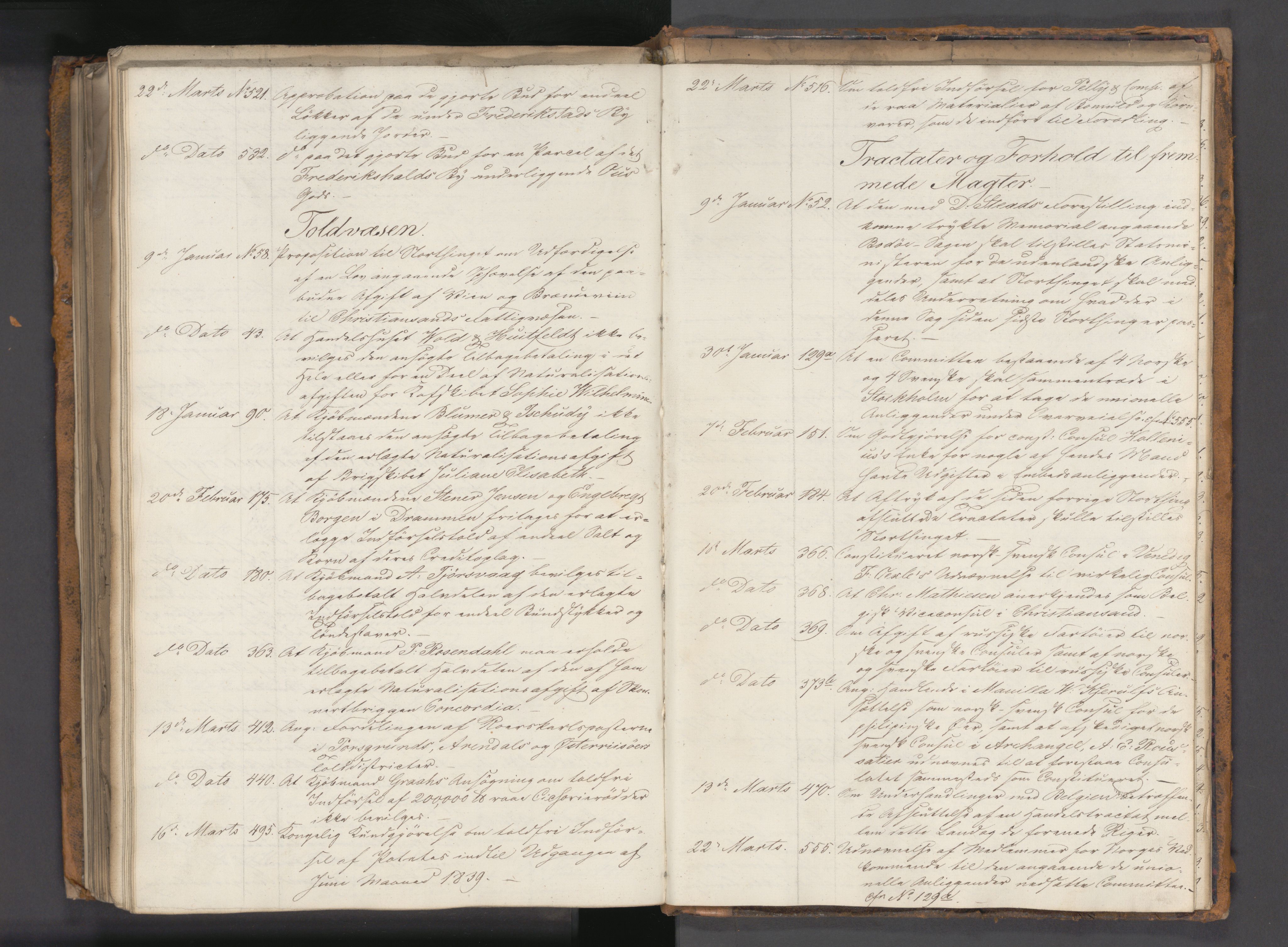 Statsrådssekretariatet, AV/RA-S-1001/A/Ab/L0048: Kgl. res. nr. 1-555, 1. kvartal, 1839