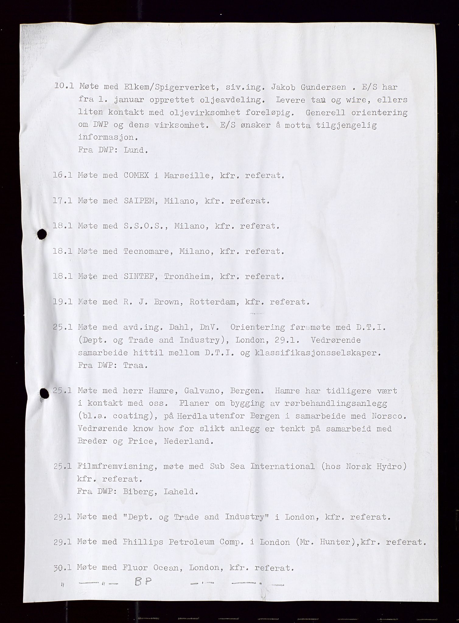 Industridepartementet, Oljekontoret, AV/SAST-A-101348/Di/L0001: DWP, møter juni - november, komiteemøter nr. 19 - 26, 1973-1974, s. 505