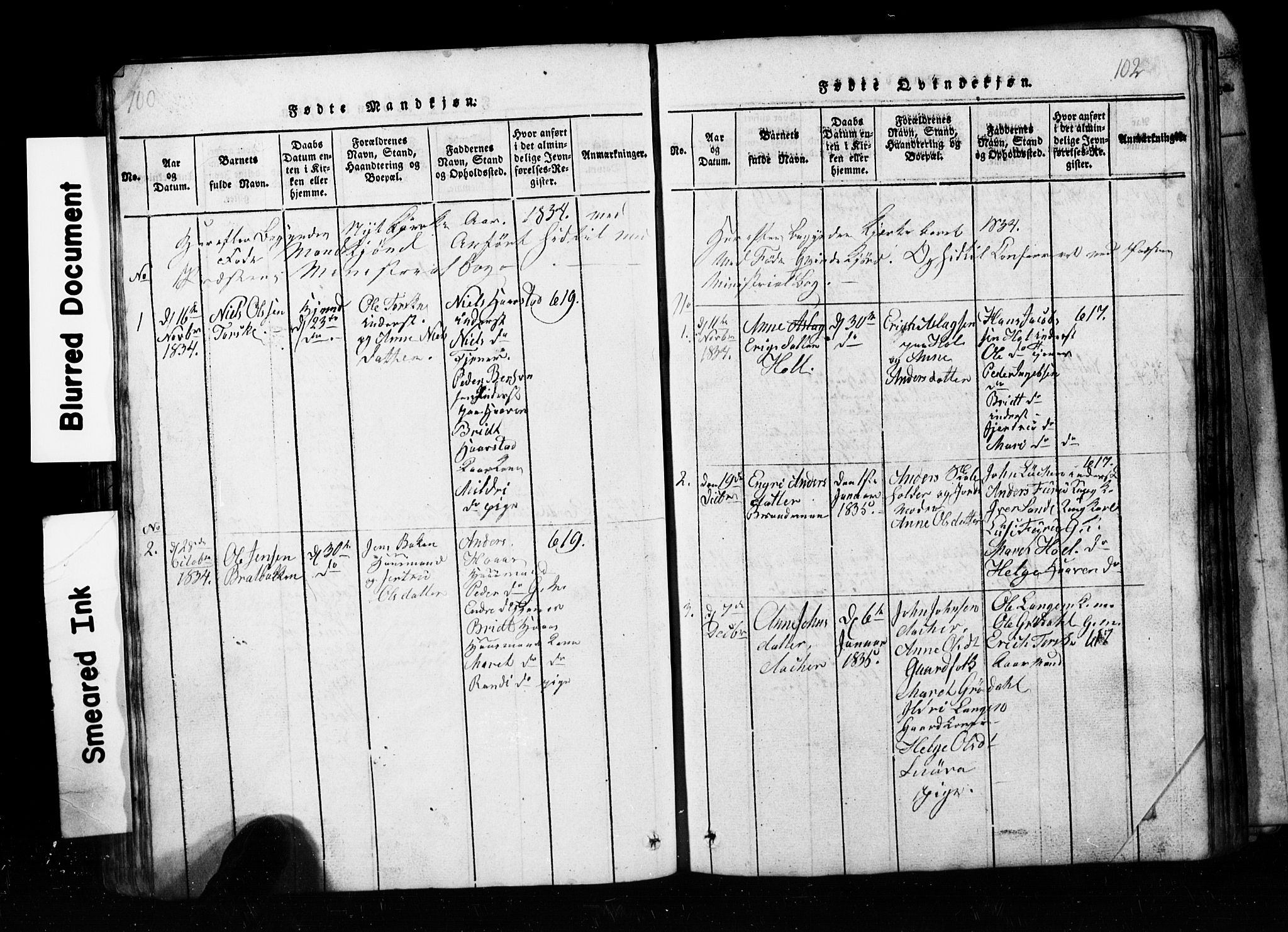 Ministerialprotokoller, klokkerbøker og fødselsregistre - Møre og Romsdal, AV/SAT-A-1454/590/L1016: Klokkerbok nr. 590C01, 1819-1838, s. 101-102