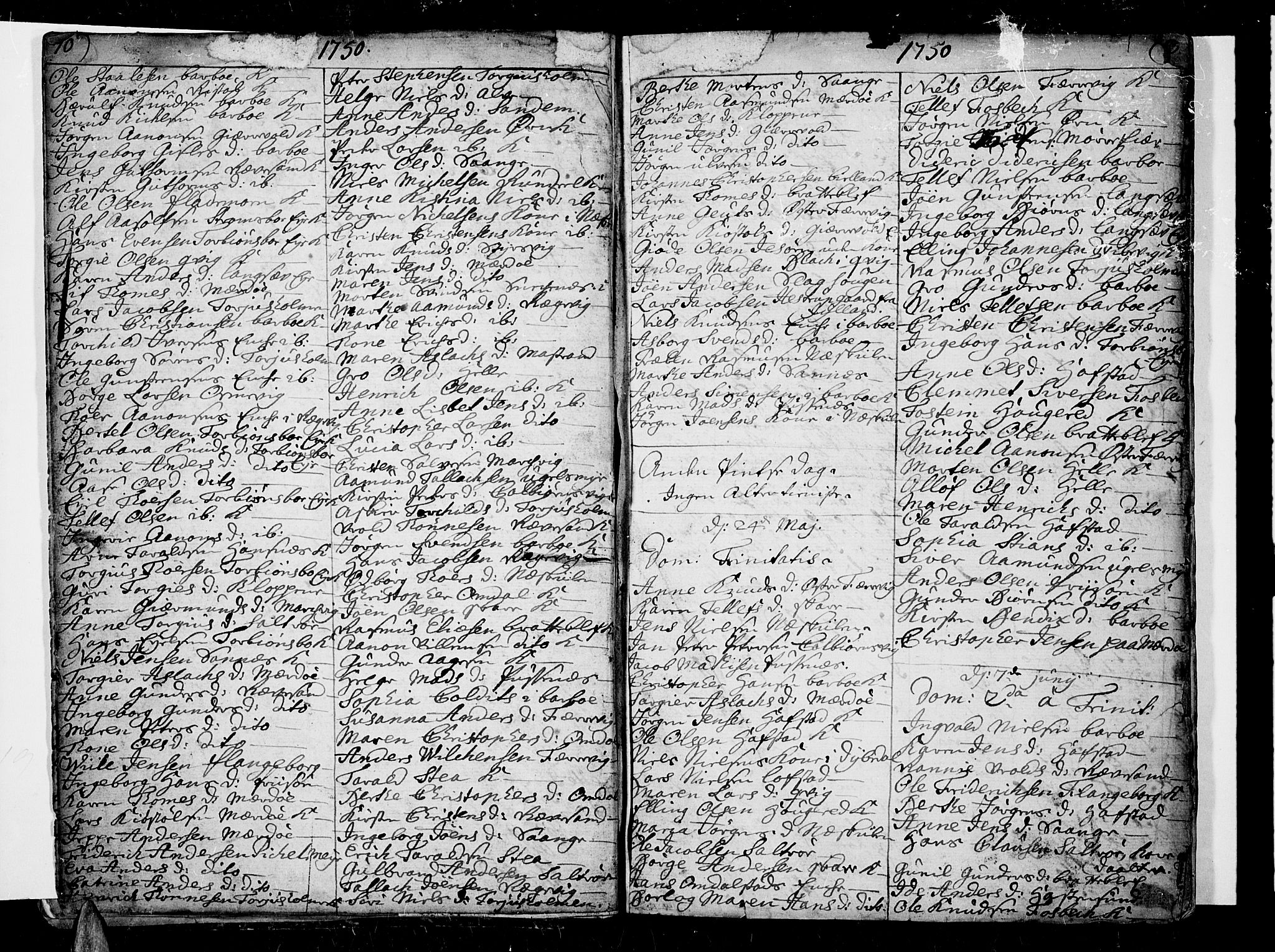 Tromøy sokneprestkontor, AV/SAK-1111-0041/F/Fa/L0001: Ministerialbok nr. A 1, 1747-1793, s. 10-11