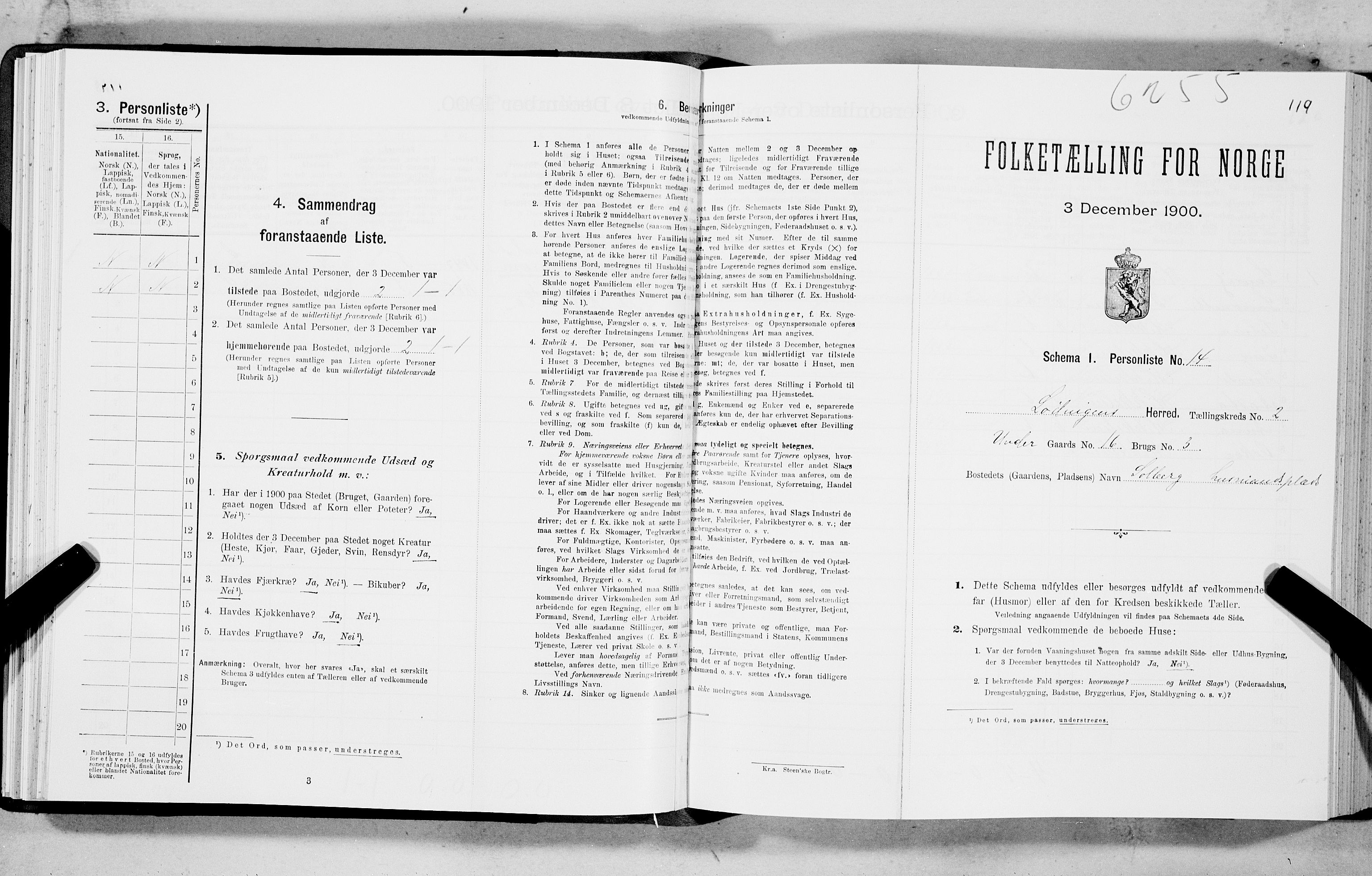 SAT, Folketelling 1900 for 1851 Lødingen herred, 1900, s. 119
