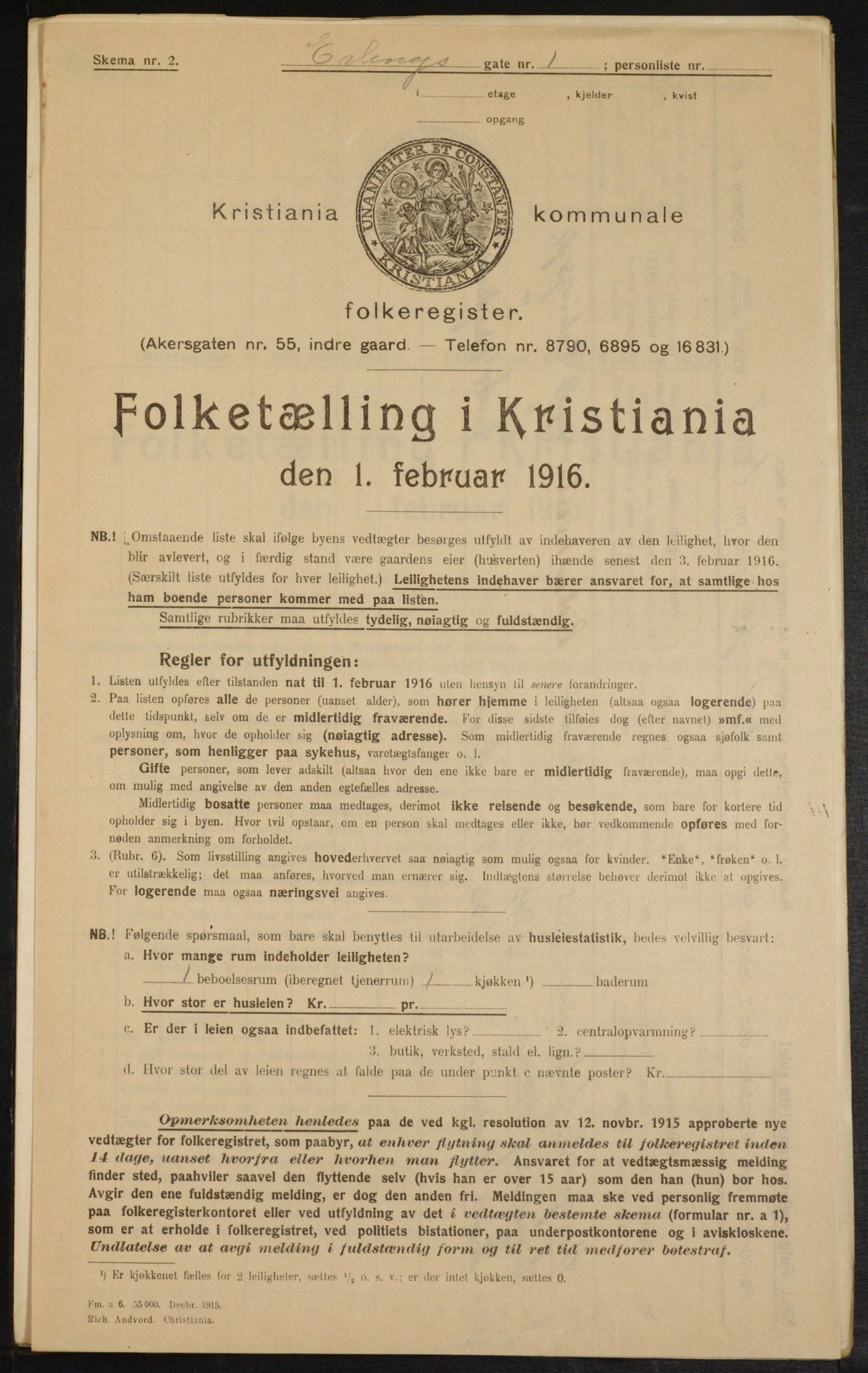 OBA, Kommunal folketelling 1.2.1916 for Kristiania, 1916, s. 22358