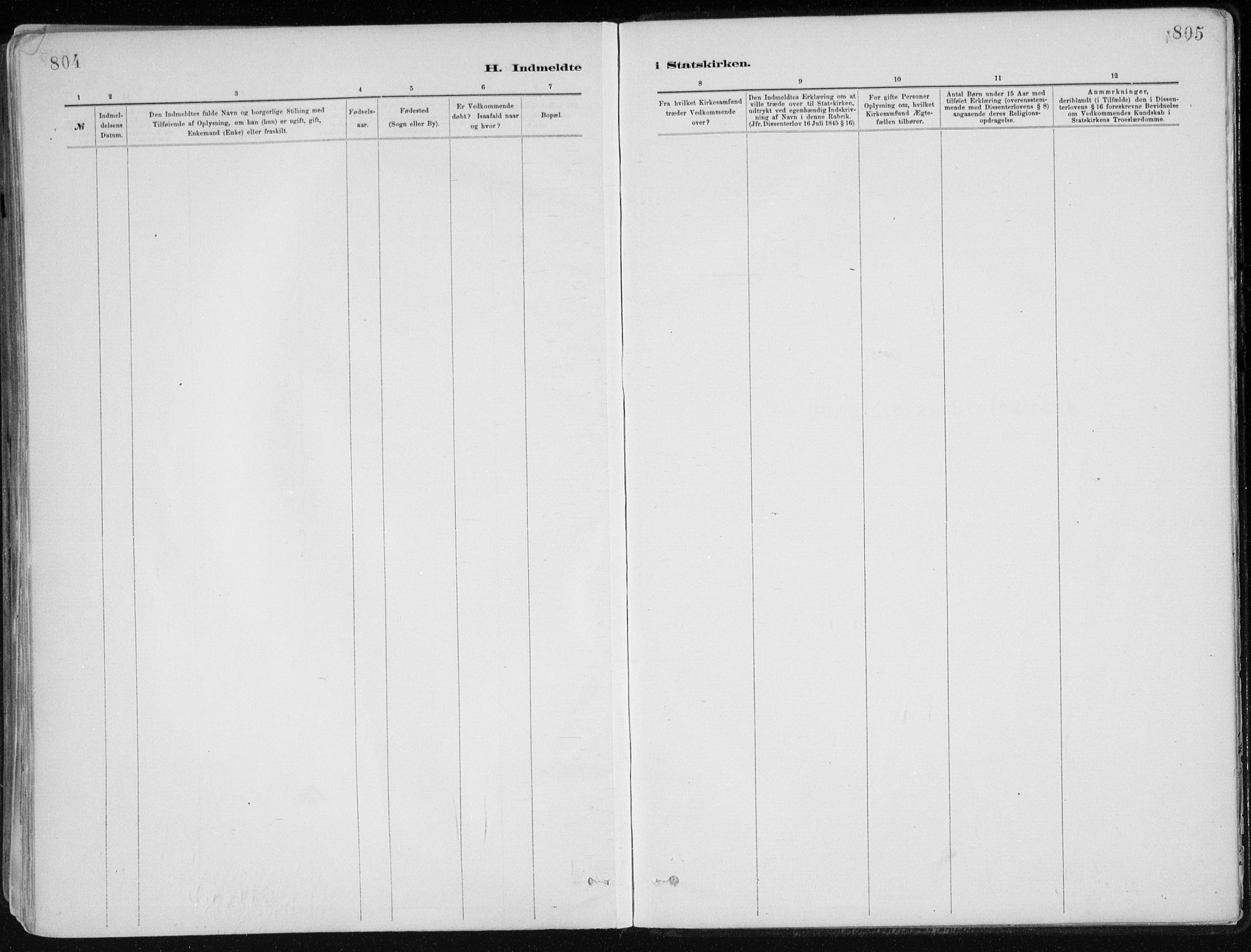 Dypvåg sokneprestkontor, SAK/1111-0007/F/Fa/Faa/L0008: Ministerialbok nr. A 8, 1885-1906, s. 804-805