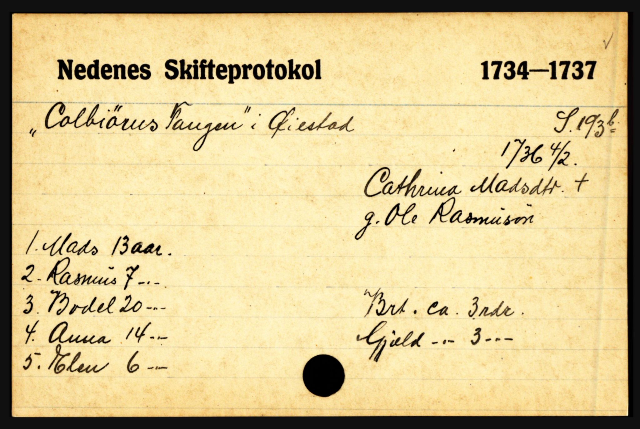 Nedenes sorenskriveri før 1824, AV/SAK-1221-0007/H, s. 15219