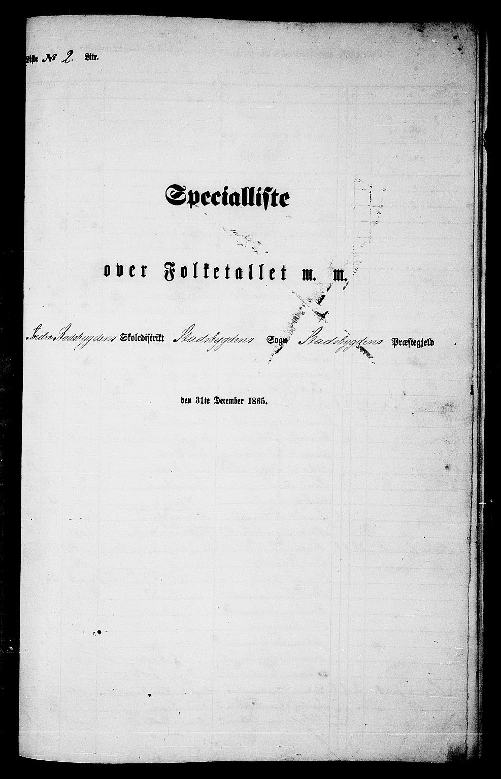 RA, Folketelling 1865 for 1625P Stadsbygd prestegjeld, 1865, s. 37