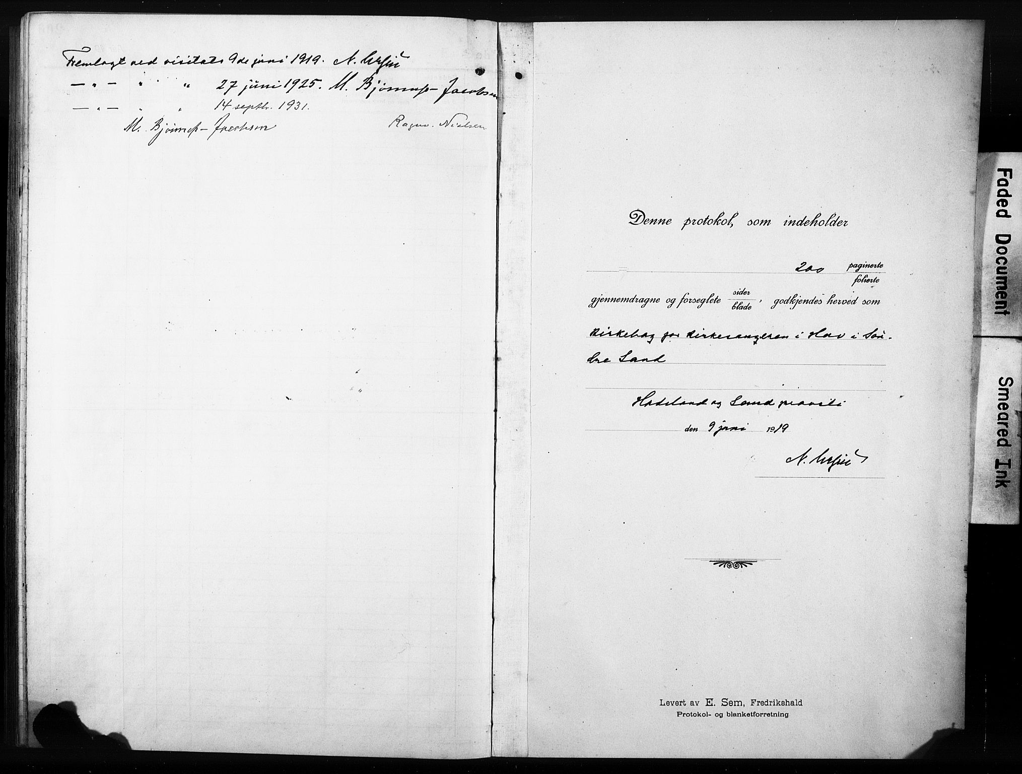 Søndre Land prestekontor, AV/SAH-PREST-122/L/L0007: Klokkerbok nr. 7, 1915-1932