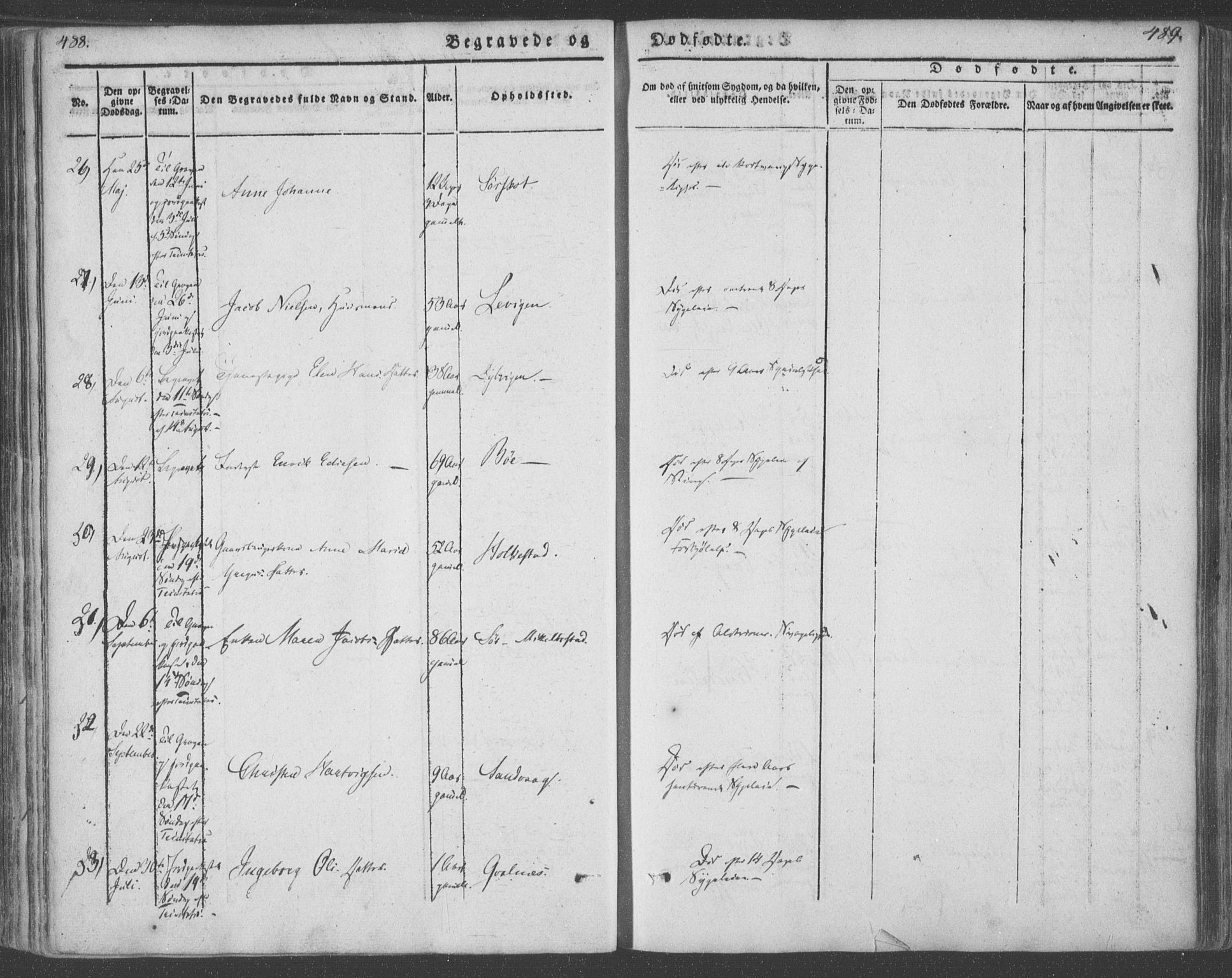 Ministerialprotokoller, klokkerbøker og fødselsregistre - Nordland, AV/SAT-A-1459/855/L0799: Ministerialbok nr. 855A07, 1834-1852, s. 488-489