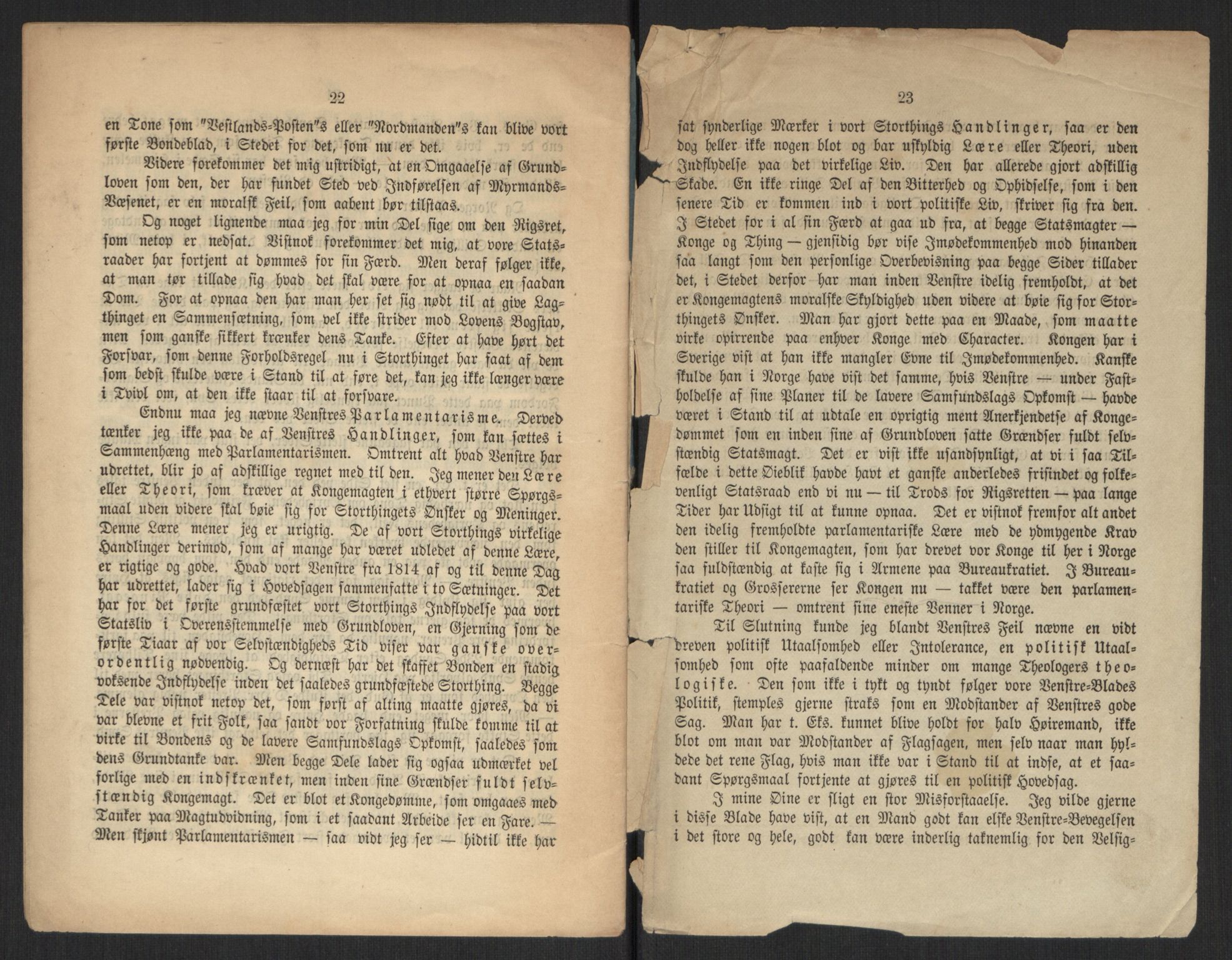 Venstres Hovedorganisasjon, RA/PA-0876/X/L0001: De eldste skrifter, 1860-1936, s. 417