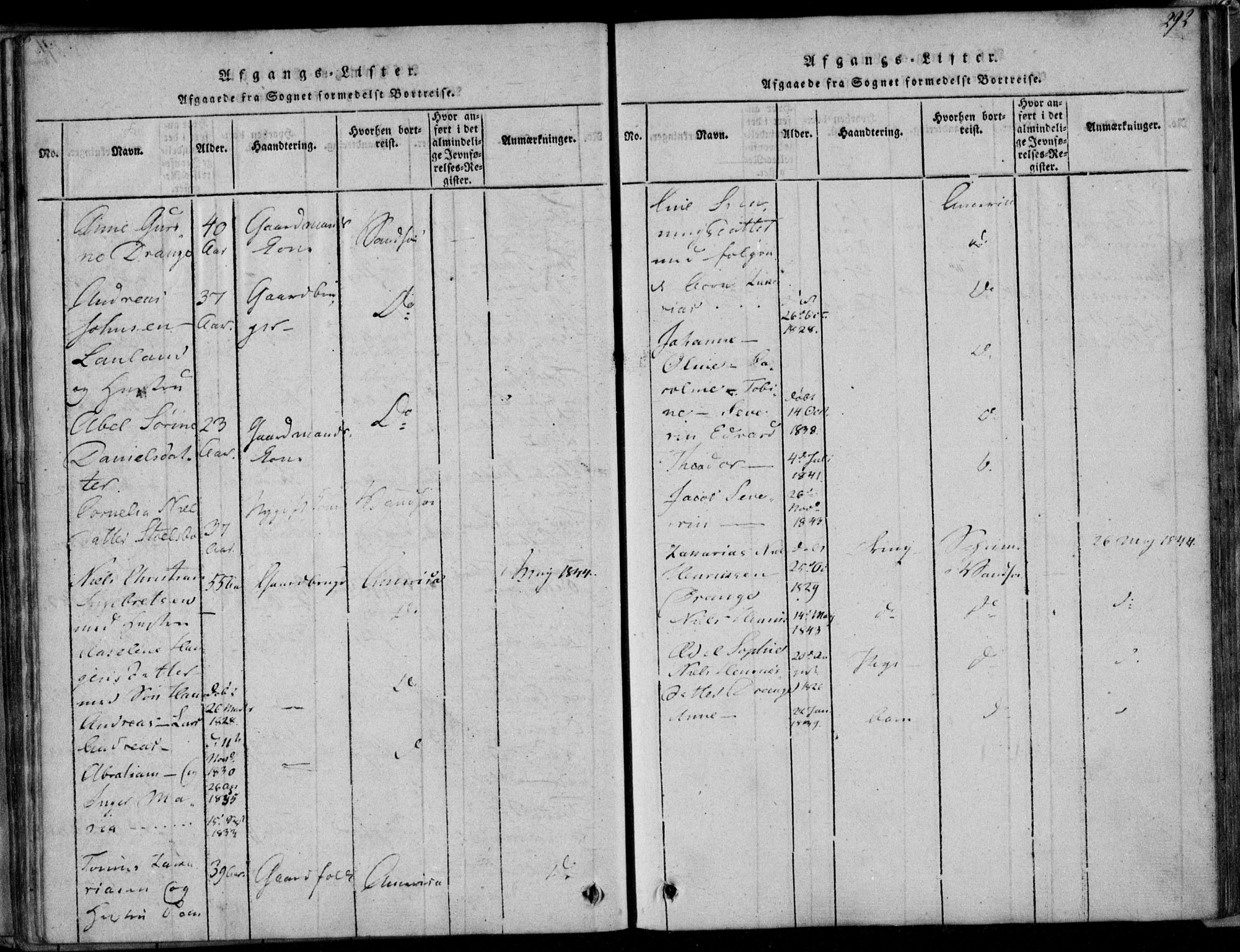 Herad sokneprestkontor, SAK/1111-0018/F/Fa/Faa/L0003: Ministerialbok nr. A 3, 1816-1844, s. 292