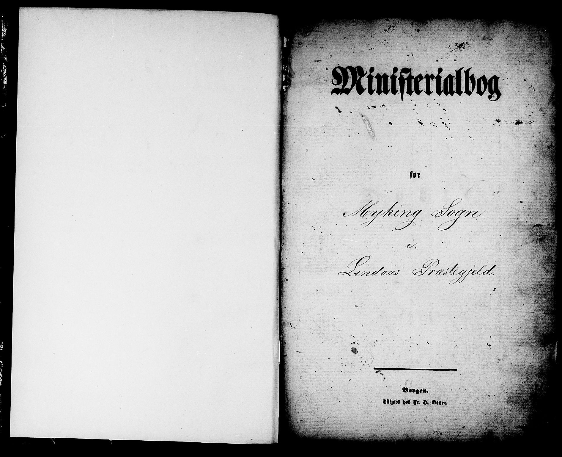 Lindås Sokneprestembete, SAB/A-76701/H/Hab: Klokkerbok nr. E 1, 1852-1867