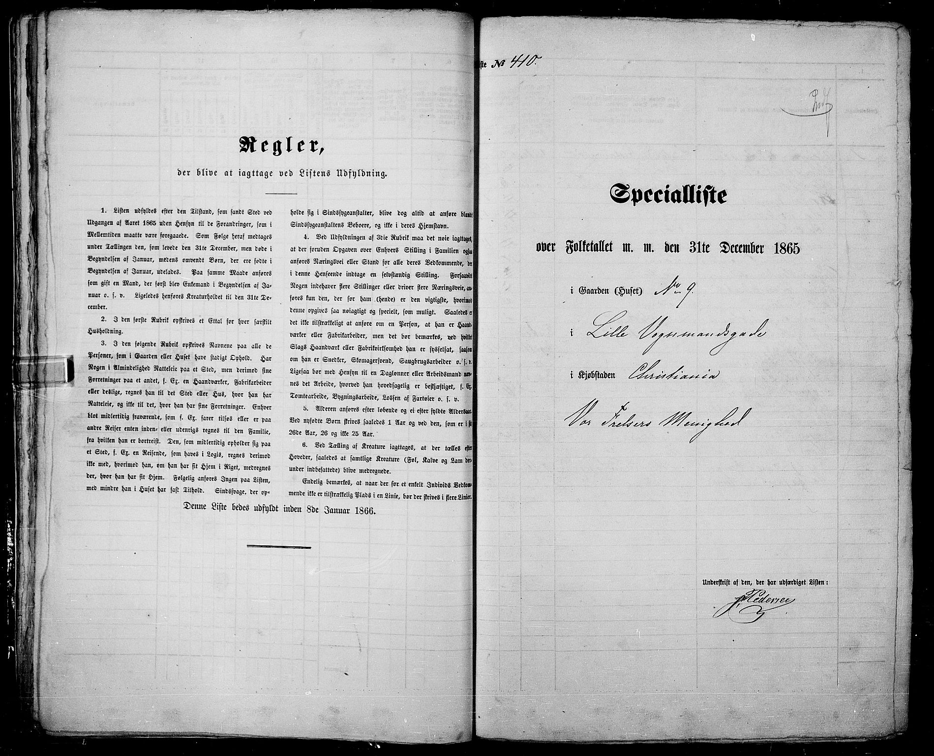 RA, Folketelling 1865 for 0301 Kristiania kjøpstad, 1865, s. 1144