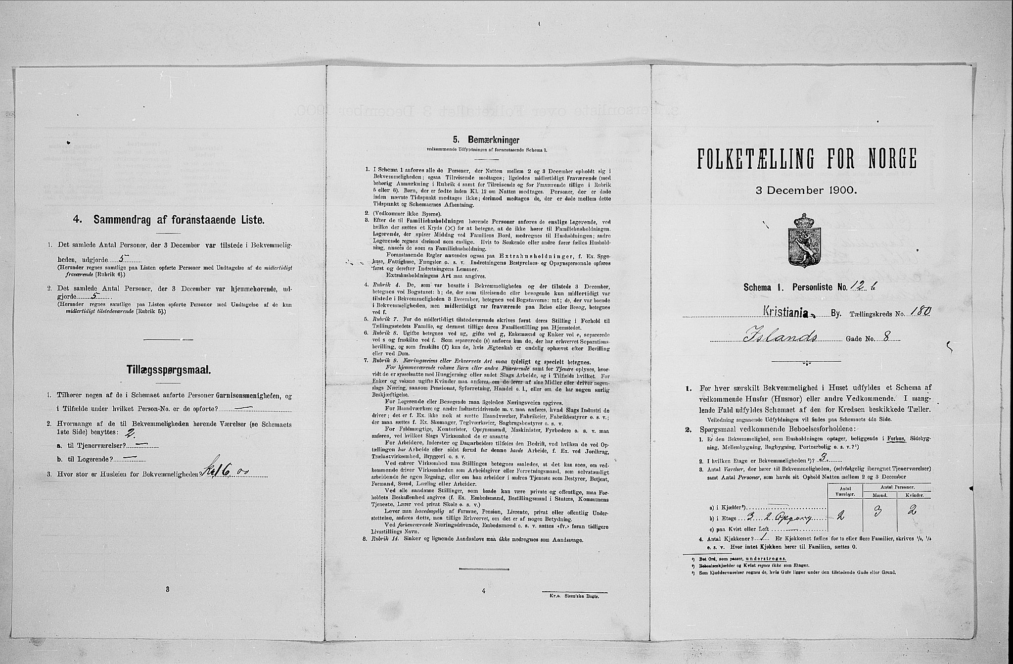 SAO, Folketelling 1900 for 0301 Kristiania kjøpstad, 1900, s. 42091