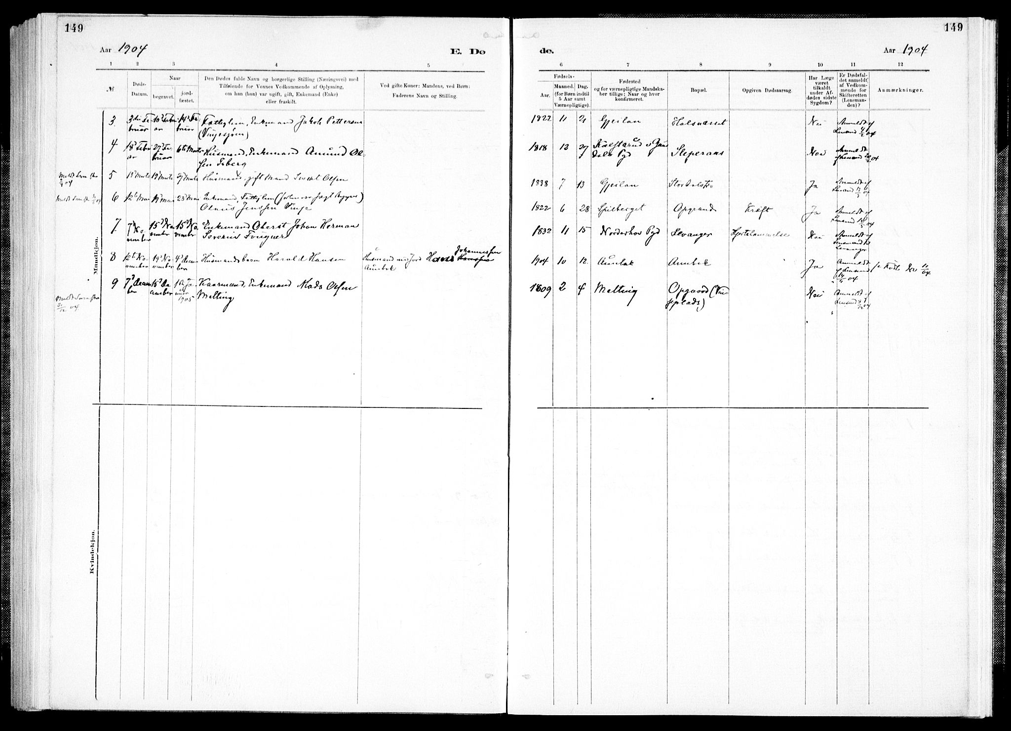 Ministerialprotokoller, klokkerbøker og fødselsregistre - Nord-Trøndelag, AV/SAT-A-1458/733/L0325: Ministerialbok nr. 733A04, 1884-1908, s. 149