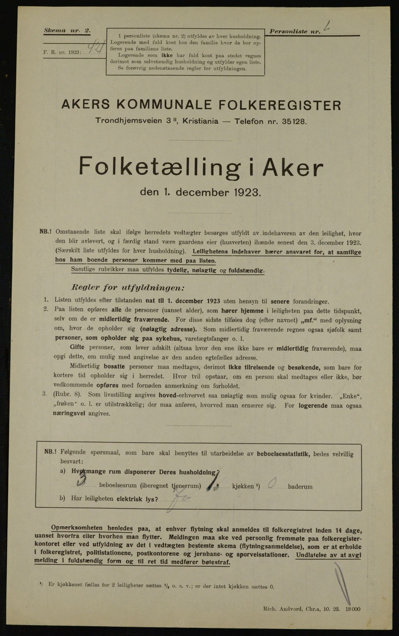 , Kommunal folketelling 1.12.1923 for Aker, 1923, s. 39142