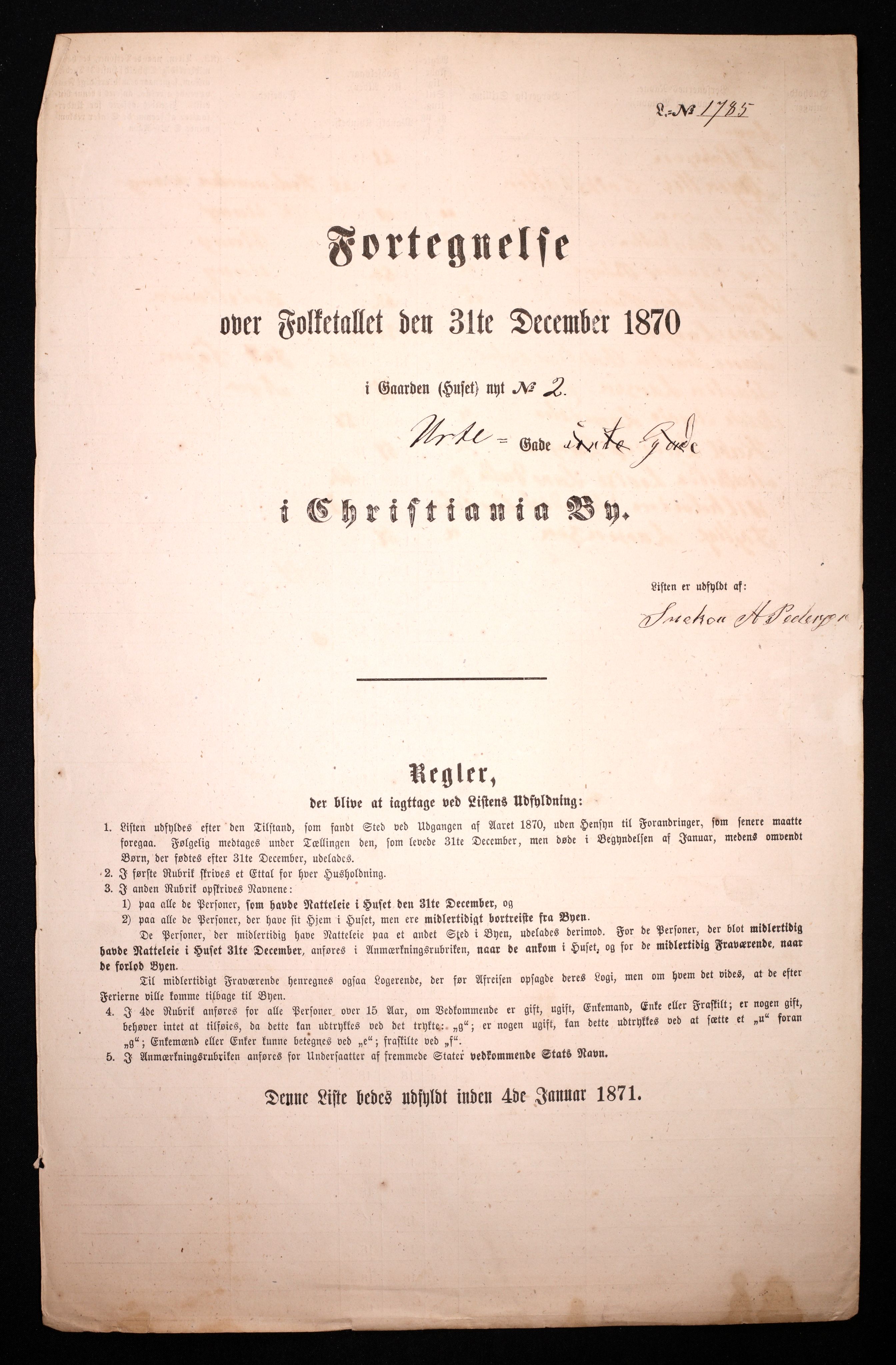 RA, Folketelling 1870 for 0301 Kristiania kjøpstad, 1870, s. 4555