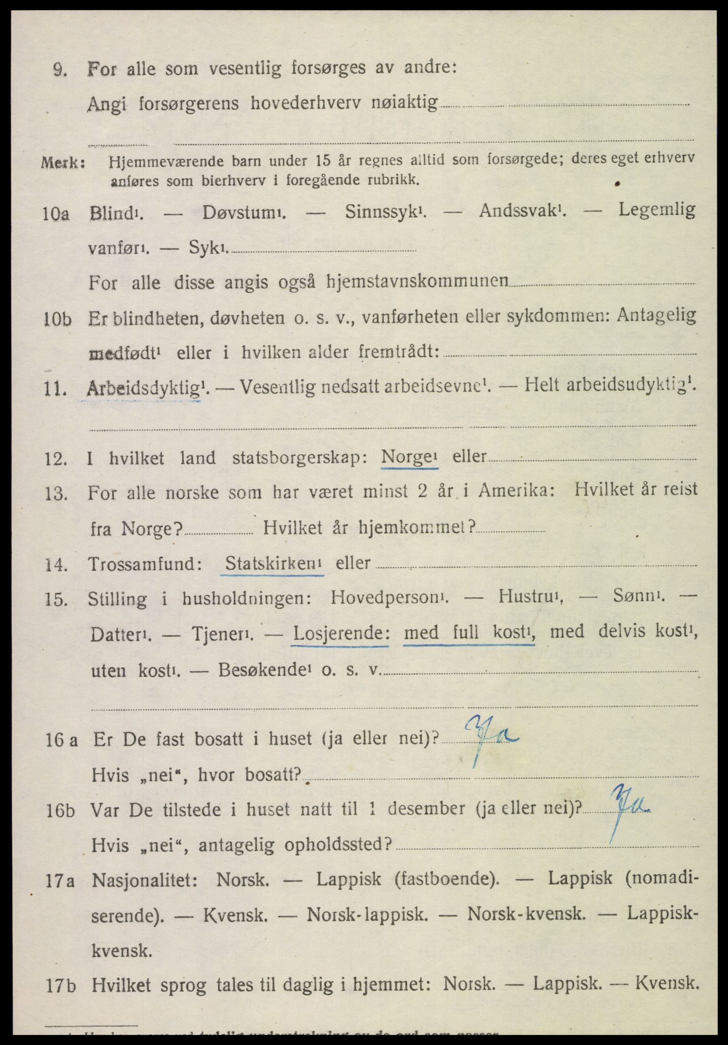 SAT, Folketelling 1920 for 1735 Kvam herred, 1920, s. 2296