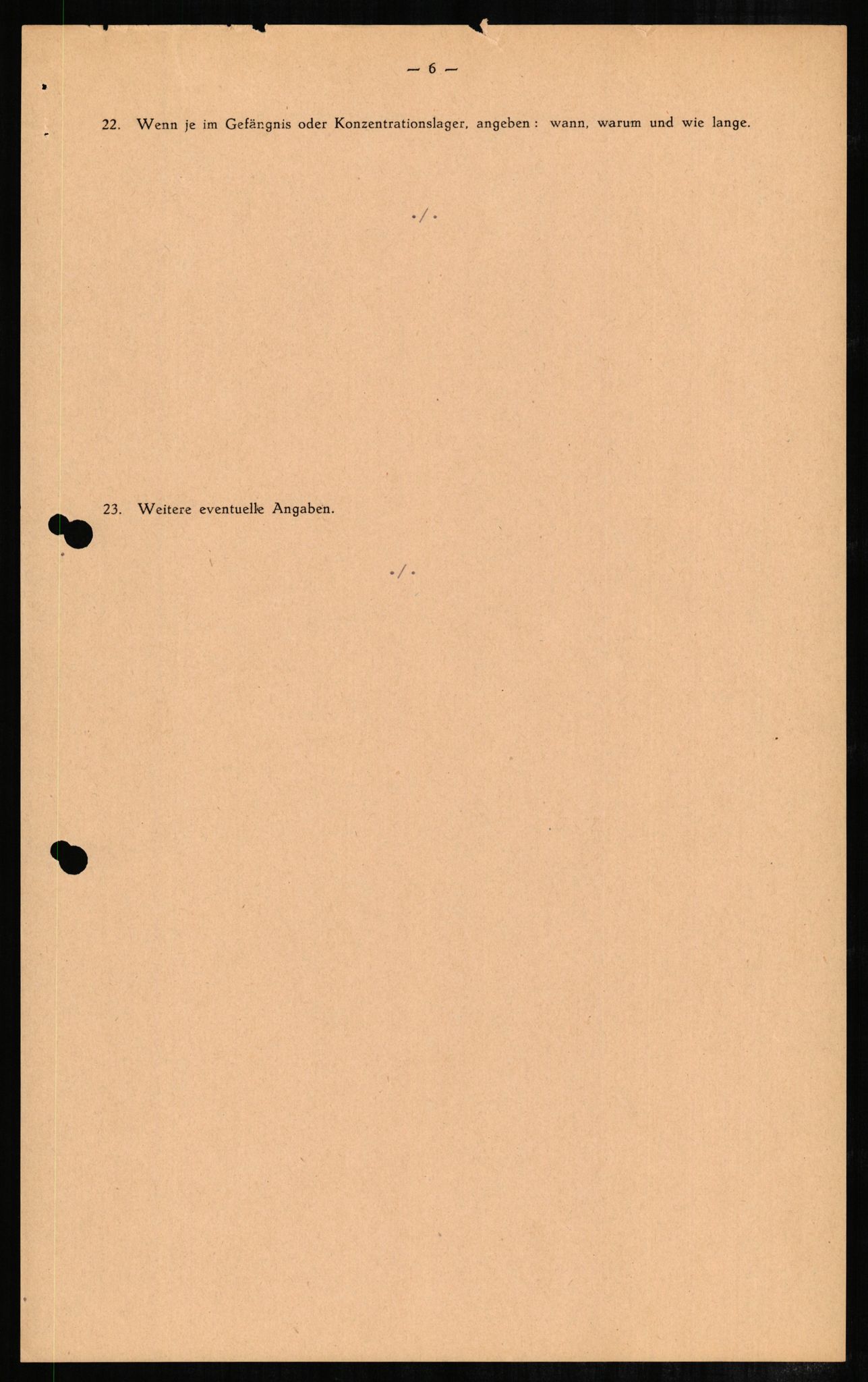 Forsvaret, Forsvarets overkommando II, RA/RAFA-3915/D/Db/L0003: CI Questionaires. Tyske okkupasjonsstyrker i Norge. Tyskere., 1945-1946, s. 325