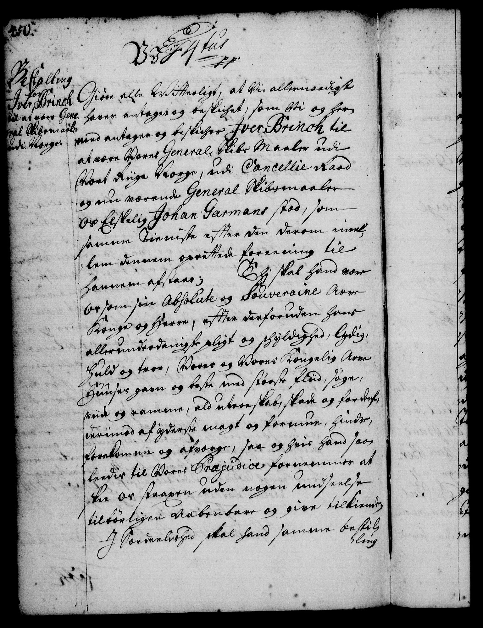 Rentekammeret, Kammerkanselliet, RA/EA-3111/G/Gg/Gge/L0001: Norsk bestallingsprotokoll med register (merket RK 53.25), 1720-1730, s. 450