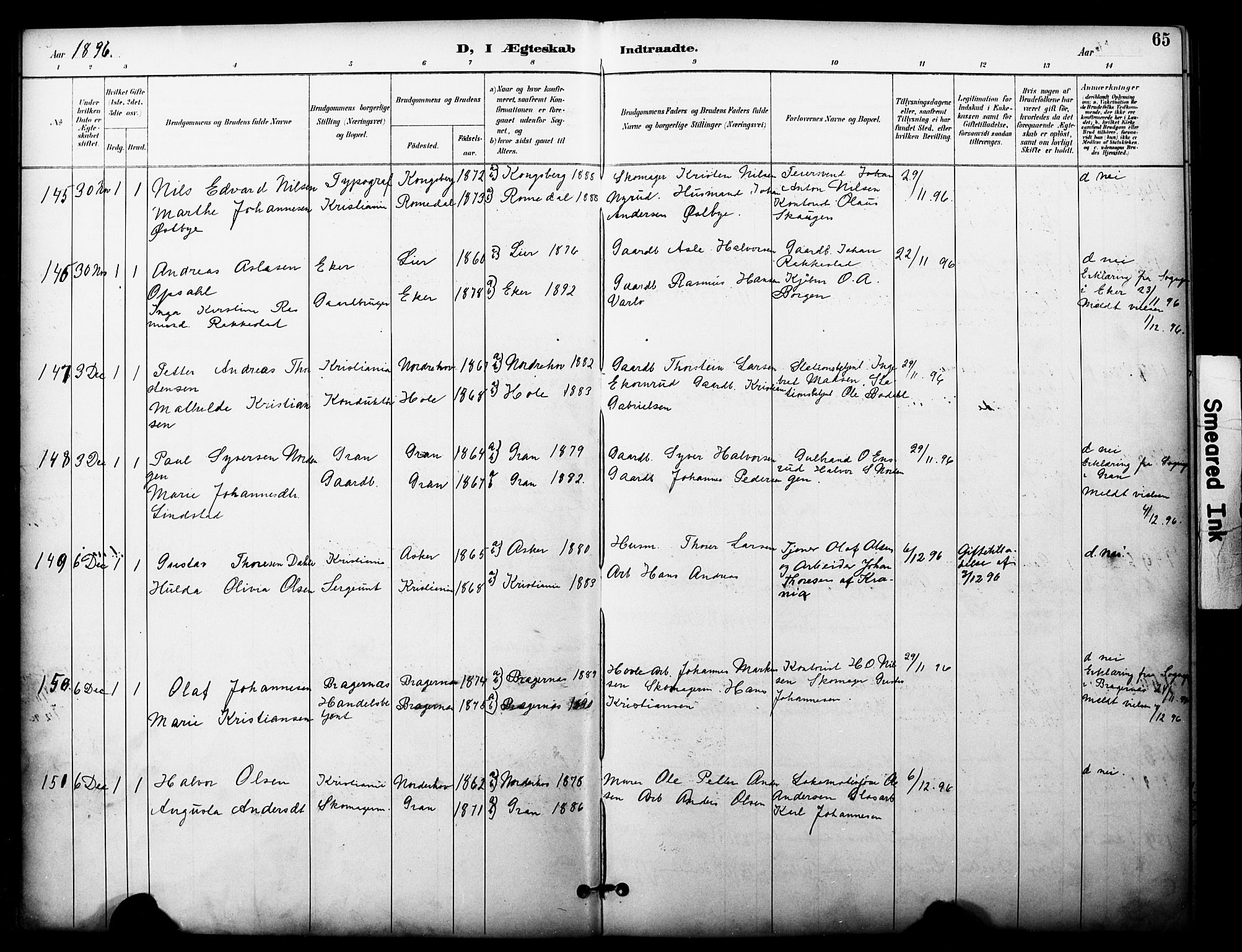 Johannes prestekontor Kirkebøker, AV/SAO-A-10852/F/Fa/L0006: Ministerialbok nr. 6, 1893-1906, s. 65