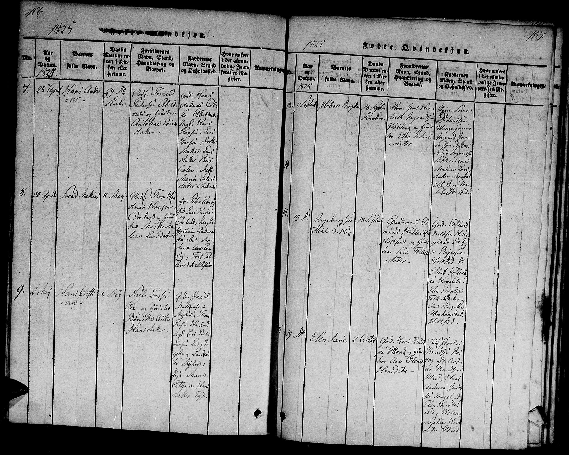 Flekkefjord sokneprestkontor, AV/SAK-1111-0012/F/Fa/Fab/L0003: Ministerialbok nr. A 3, 1815-1830, s. 106-107
