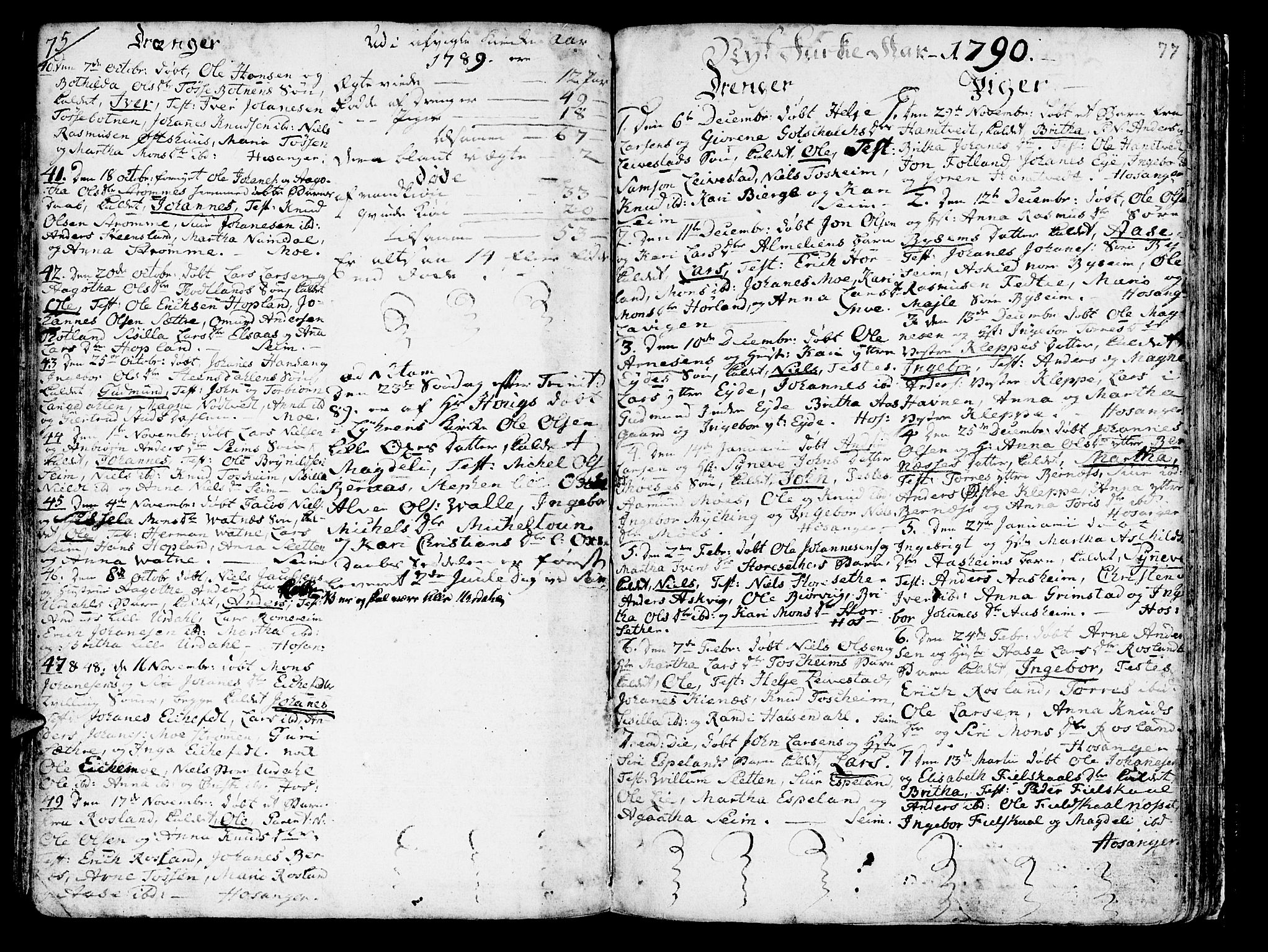 Hosanger sokneprestembete, SAB/A-75801/H/Haa: Ministerialbok nr. A 2 /1, 1766-1793, s. 77