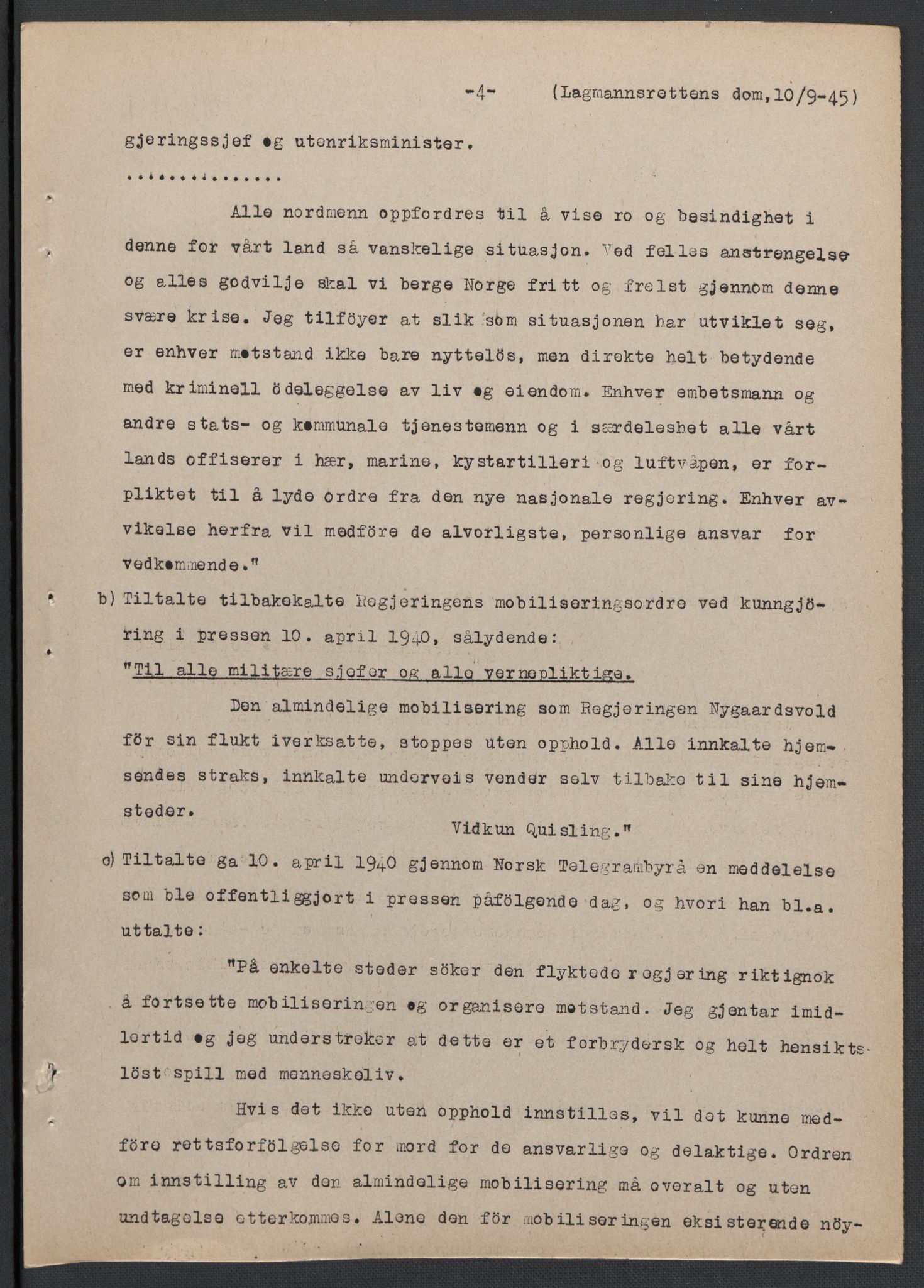 Landssvikarkivet, Oslo politikammer, RA/S-3138-01/D/Da/L0003: Dnr. 29, 1945, s. 3330