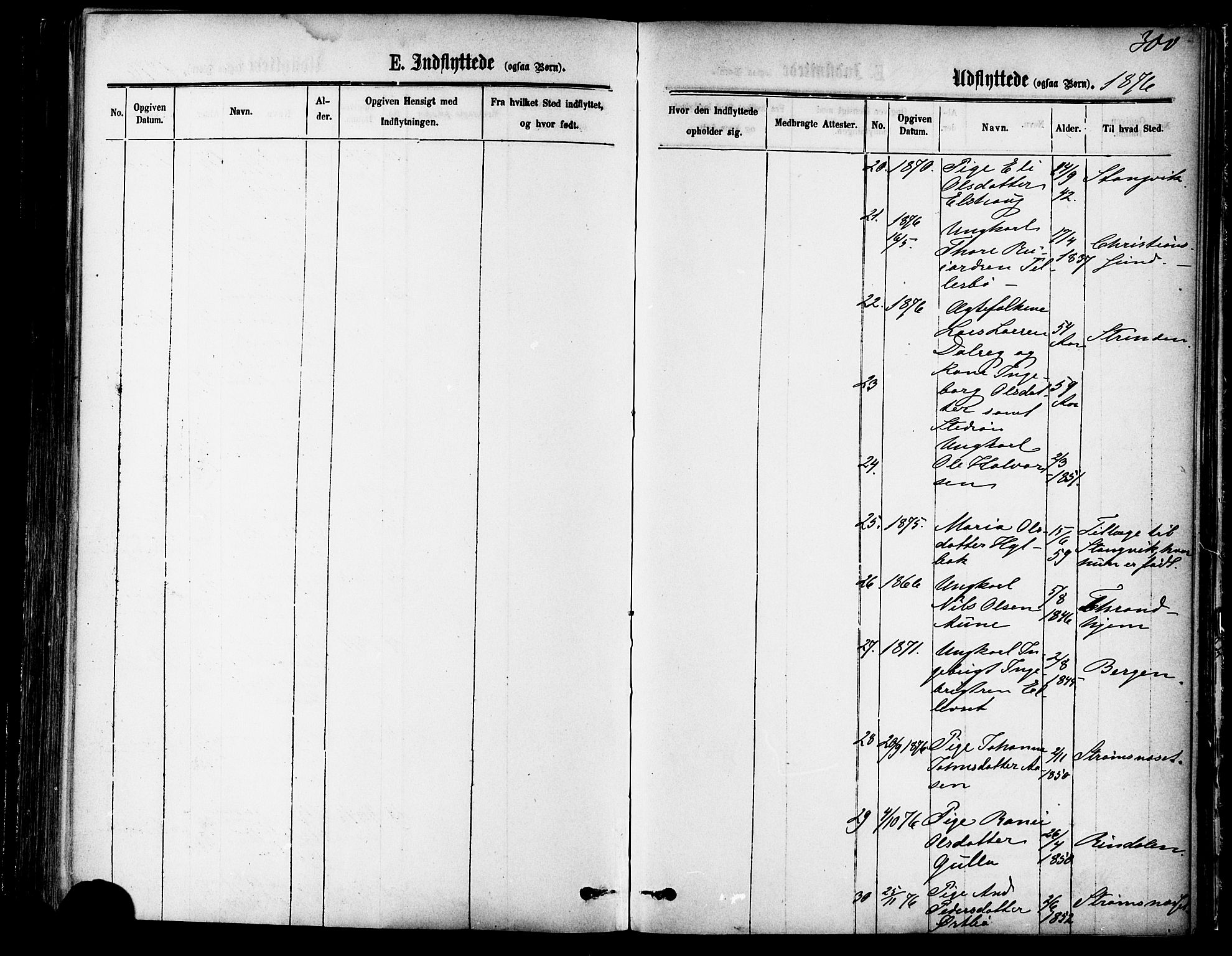 Ministerialprotokoller, klokkerbøker og fødselsregistre - Møre og Romsdal, SAT/A-1454/595/L1046: Ministerialbok nr. 595A08, 1874-1884, s. 300