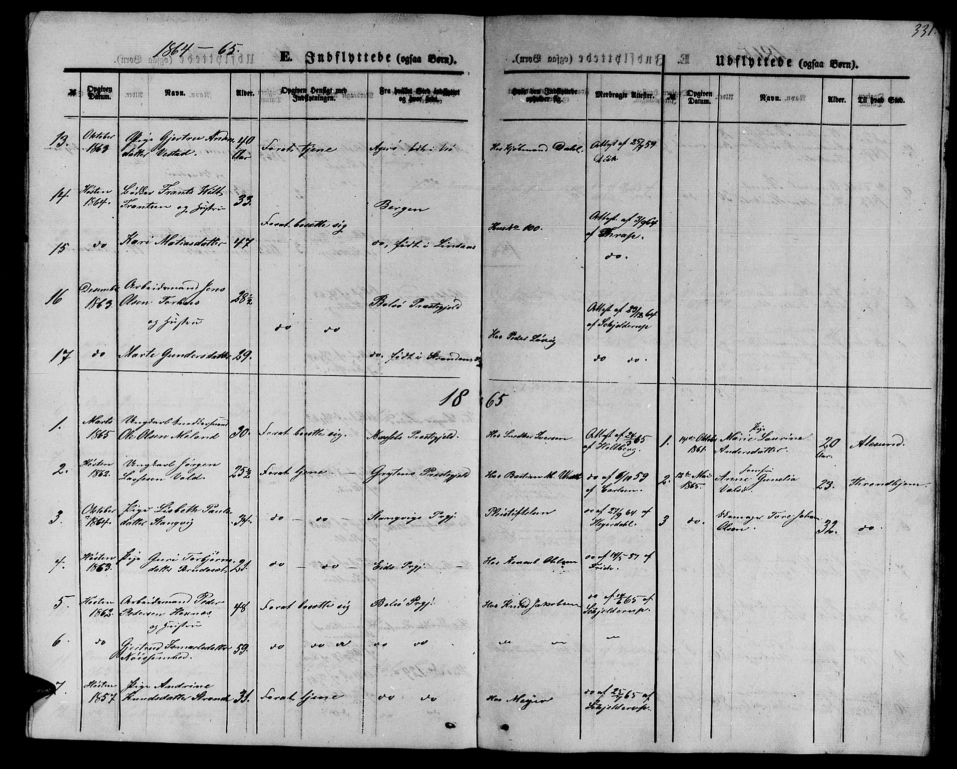 Ministerialprotokoller, klokkerbøker og fødselsregistre - Møre og Romsdal, SAT/A-1454/558/L0701: Klokkerbok nr. 558C02, 1862-1879, s. 331