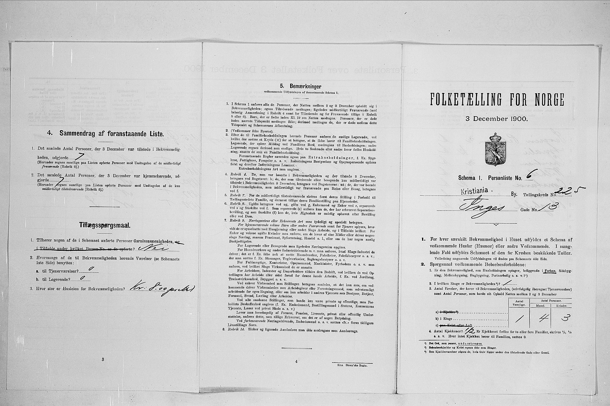 SAO, Folketelling 1900 for 0301 Kristiania kjøpstad, 1900, s. 41492