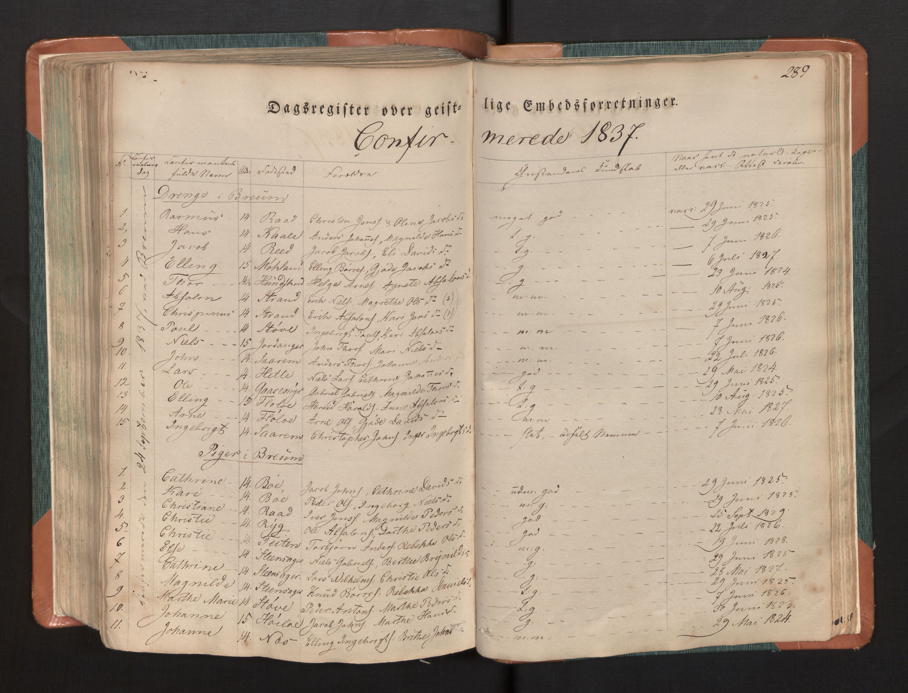 Gloppen sokneprestembete, AV/SAB-A-80101/H/Haa/Haaa/L0007: Ministerialbok nr. A 7, 1827-1837, s. 289