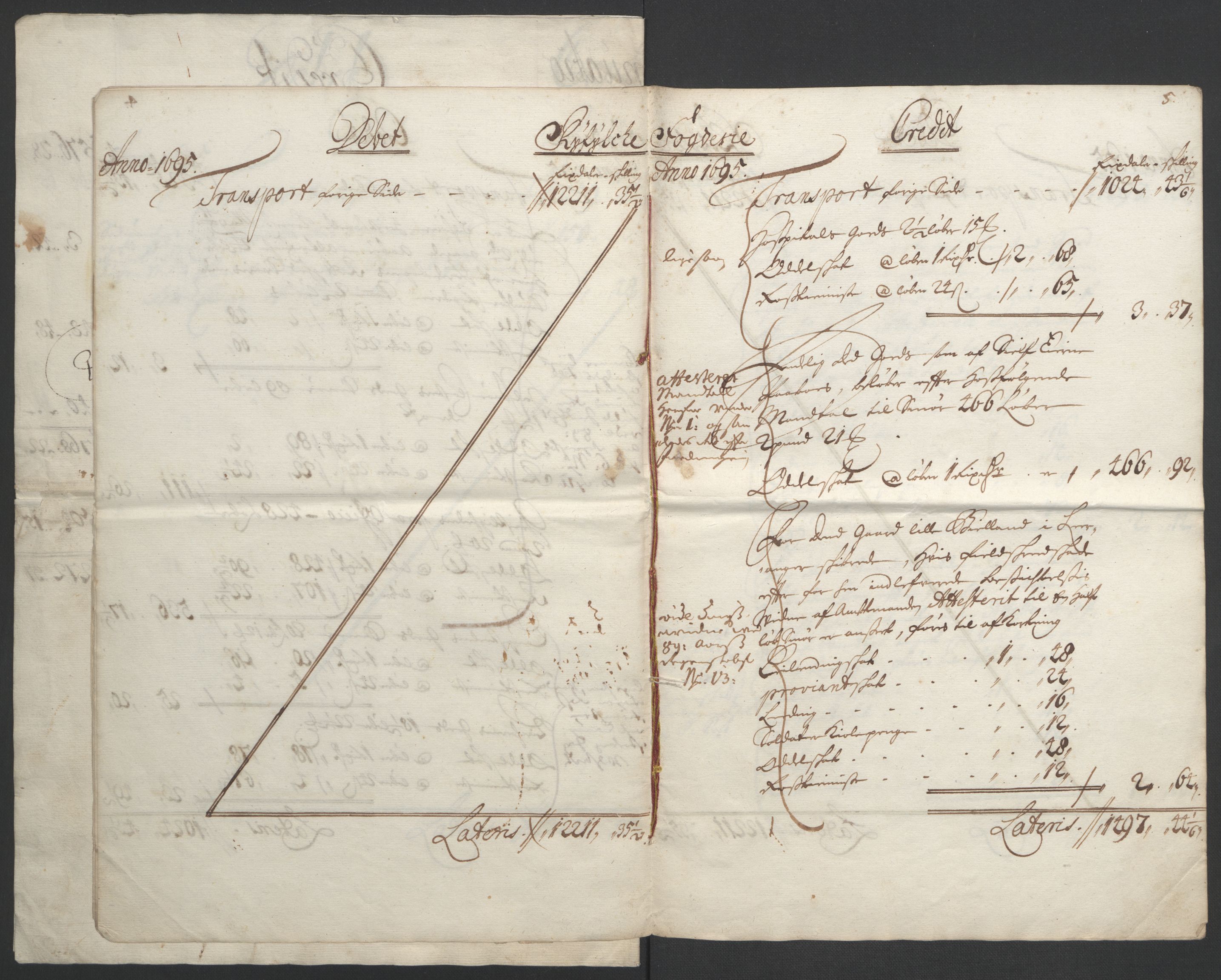 Rentekammeret inntil 1814, Reviderte regnskaper, Fogderegnskap, AV/RA-EA-4092/R47/L2857: Fogderegnskap Ryfylke, 1694-1696, s. 118