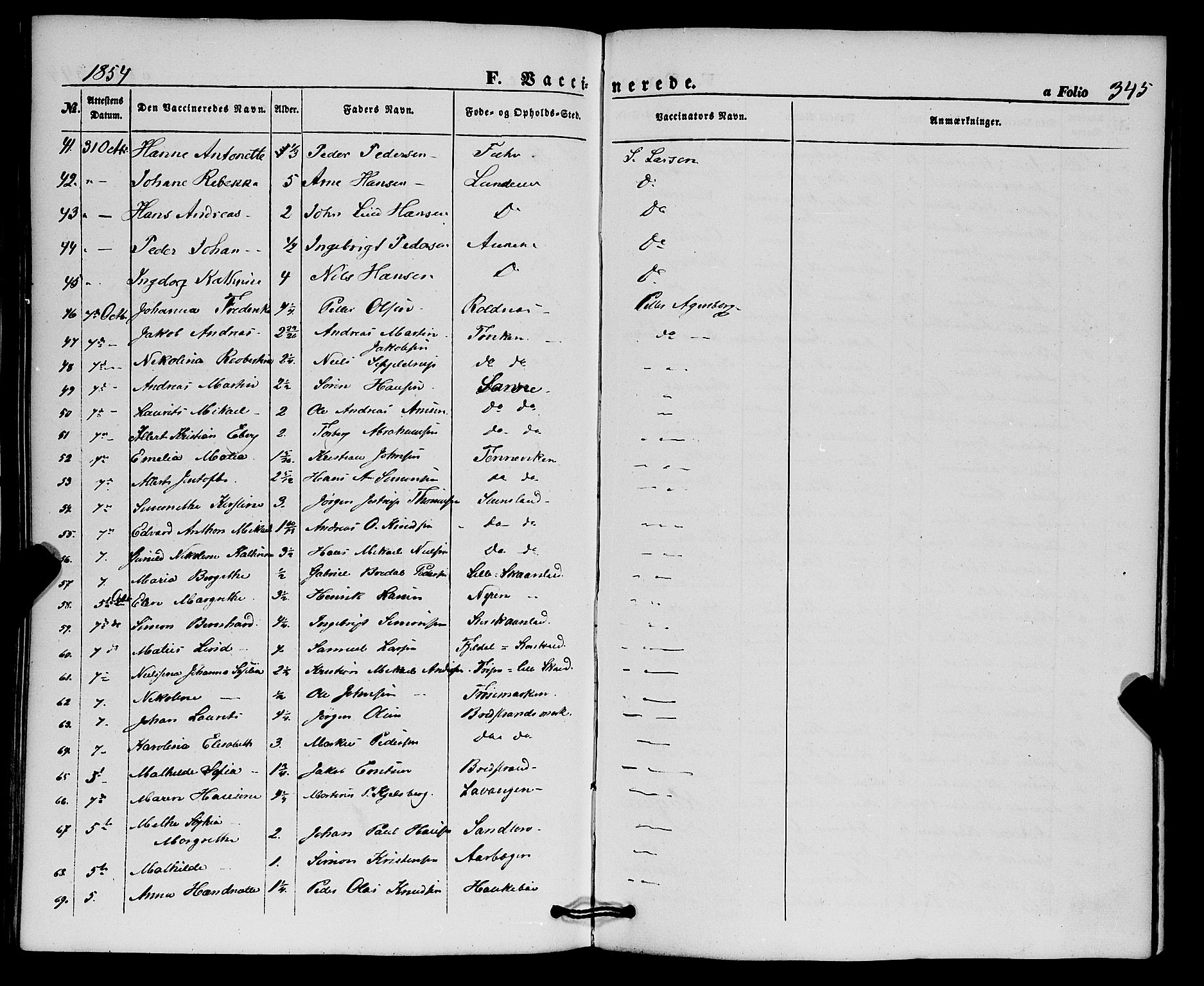 Trondenes sokneprestkontor, AV/SATØ-S-1319/H/Ha/L0011kirke: Ministerialbok nr. 11, 1853-1862, s. 345