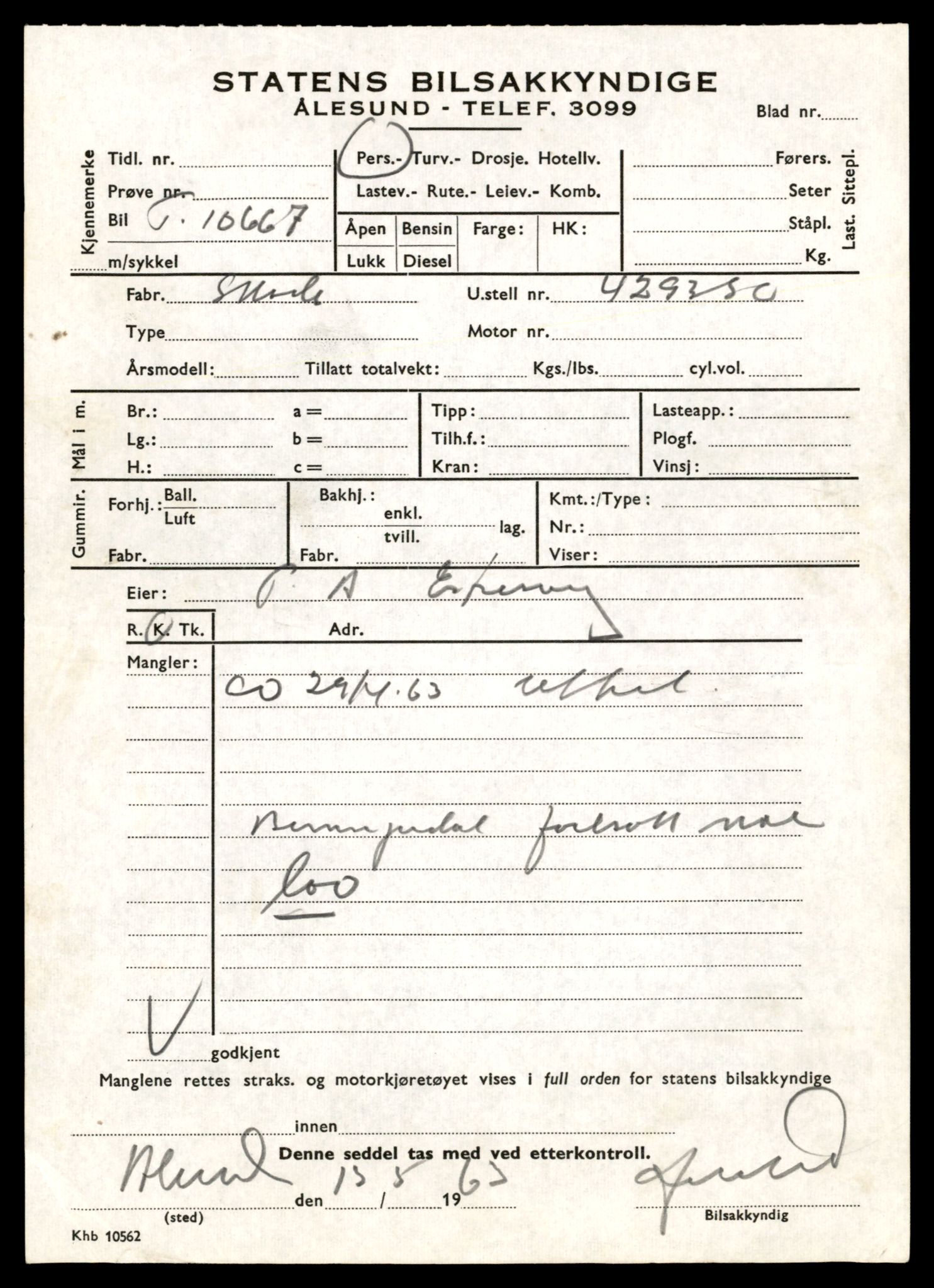 Møre og Romsdal vegkontor - Ålesund trafikkstasjon, AV/SAT-A-4099/F/Fe/L0022: Registreringskort for kjøretøy T 10584 - T 10694, 1927-1998, s. 2325
