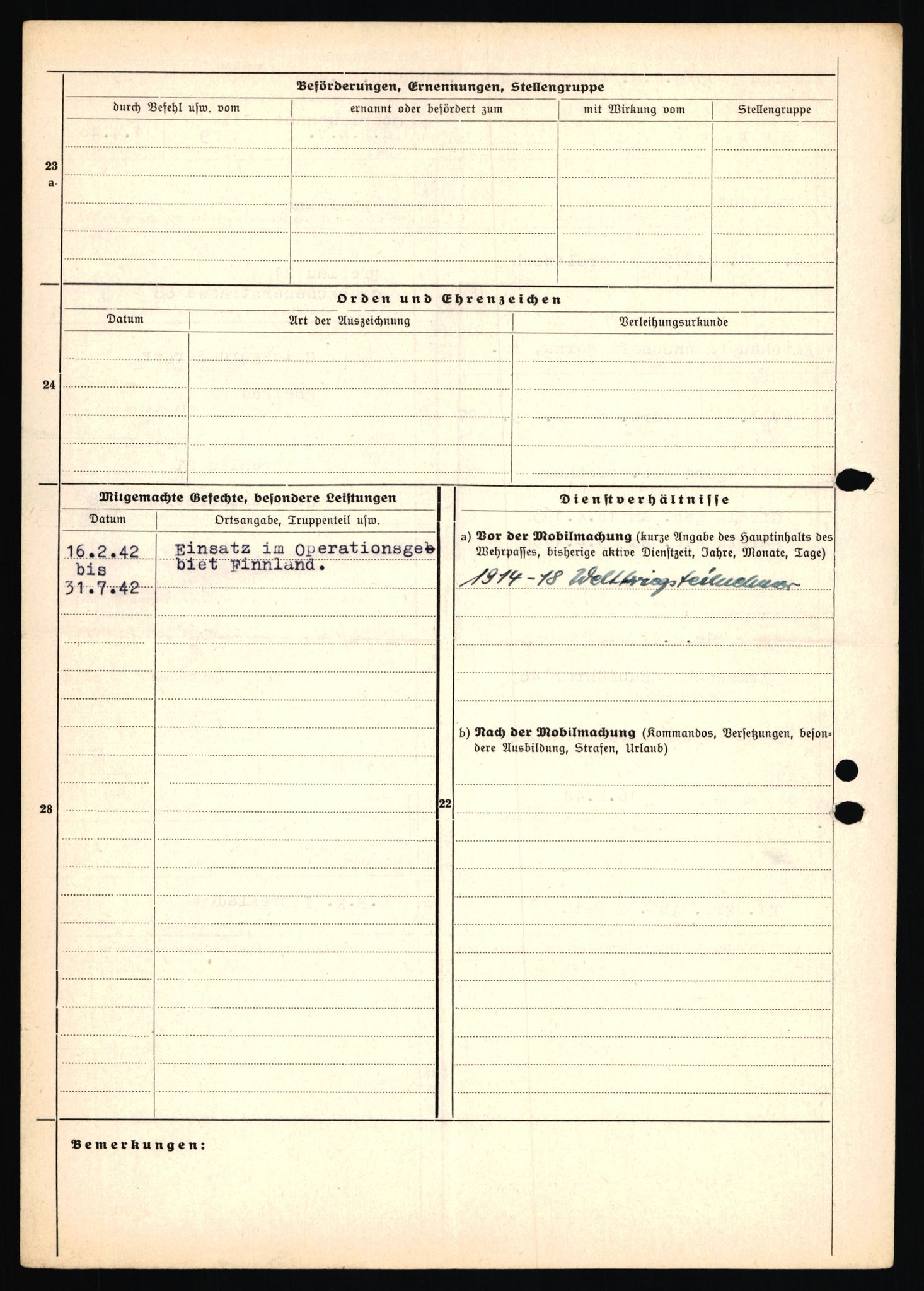 Forsvarets Overkommando. 2 kontor. Arkiv 11.4. Spredte tyske arkivsaker, AV/RA-RAFA-7031/D/Dar/Dara/L0018: Personalbøker, 1940-1945, s. 93