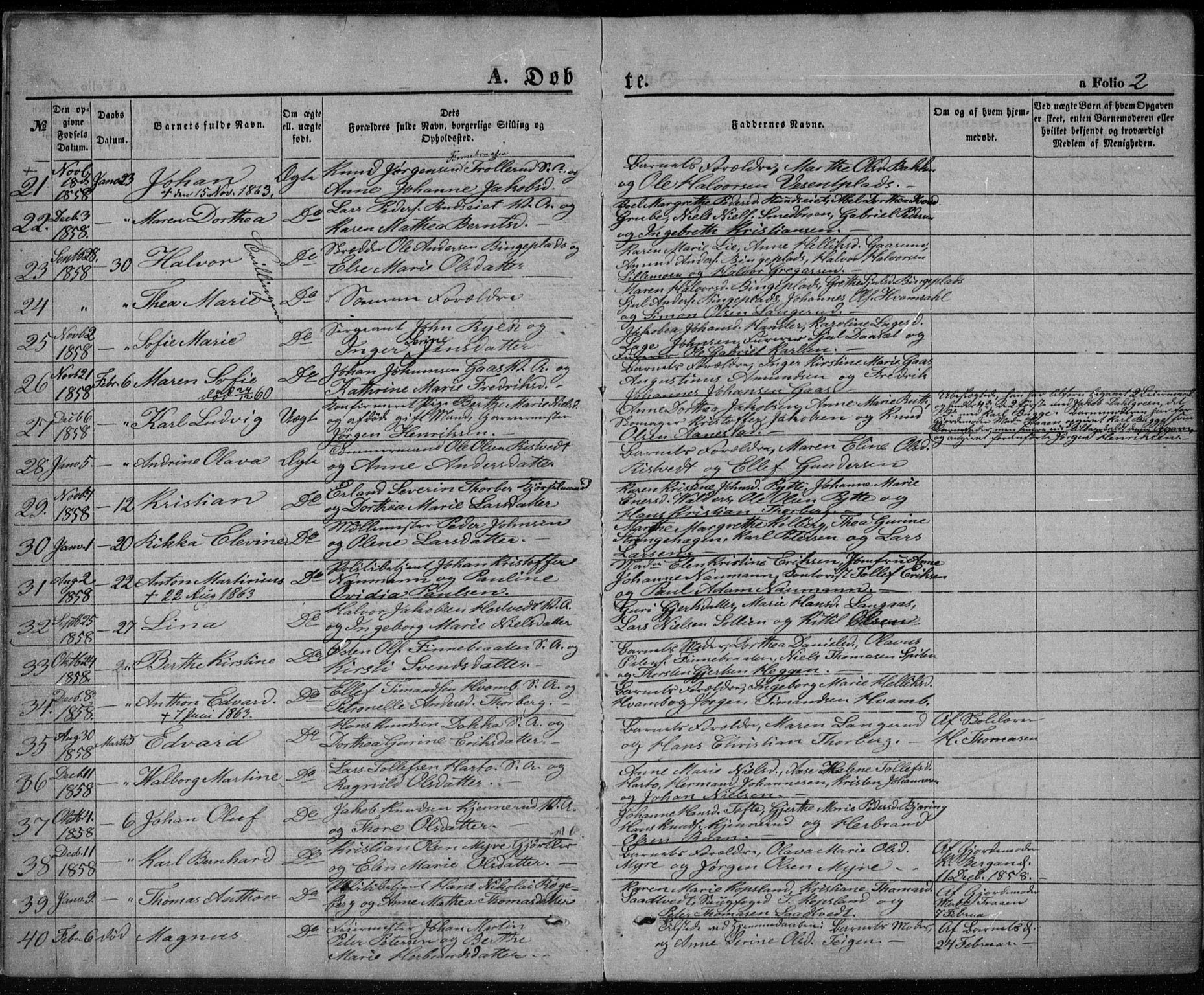 Kongsberg kirkebøker, AV/SAKO-A-22/G/Ga/L0003: Klokkerbok nr. 3, 1859-1875, s. 2