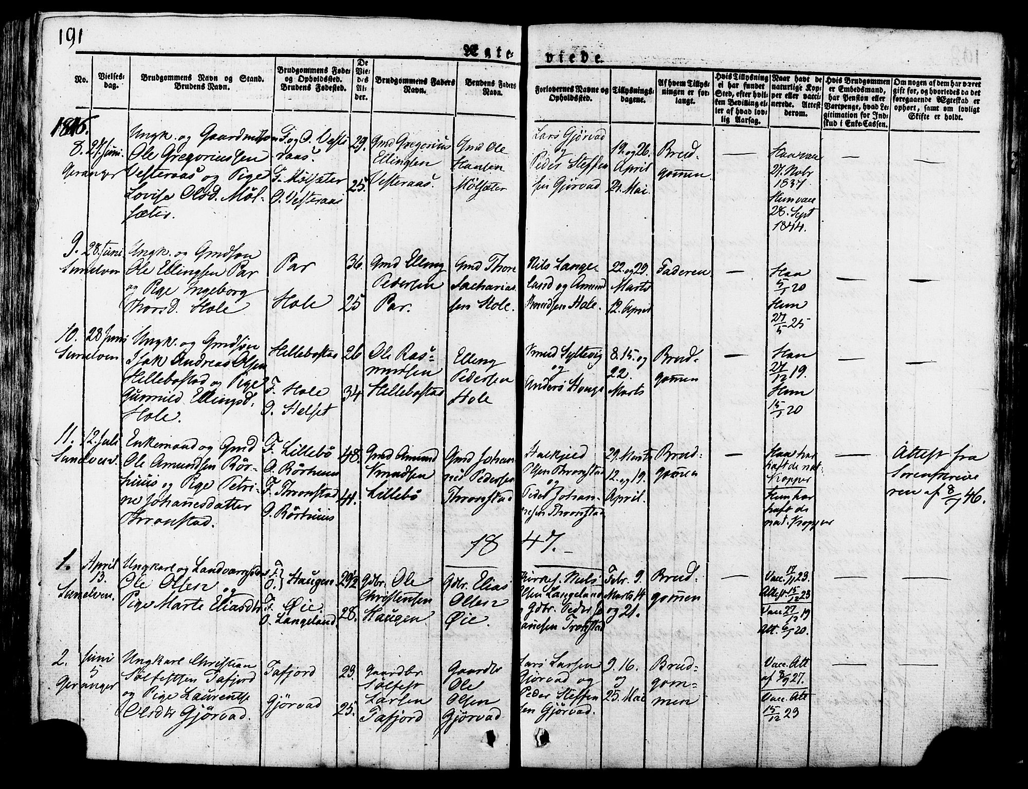 Ministerialprotokoller, klokkerbøker og fødselsregistre - Møre og Romsdal, SAT/A-1454/517/L0221: Ministerialbok nr. 517A01, 1827-1858, s. 191