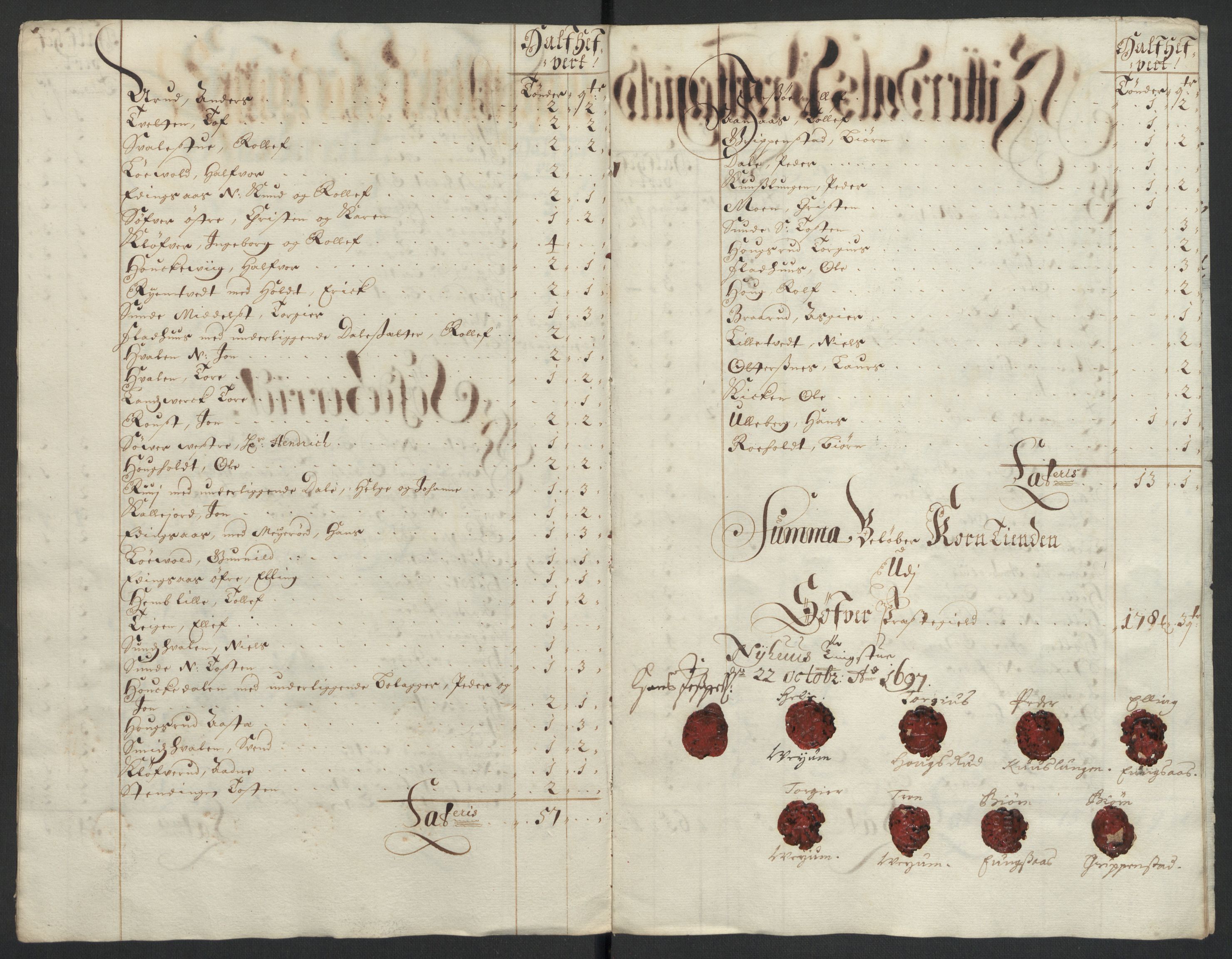 Rentekammeret inntil 1814, Reviderte regnskaper, Fogderegnskap, RA/EA-4092/R36/L2096: Fogderegnskap Øvre og Nedre Telemark og Bamble, 1697, s. 33