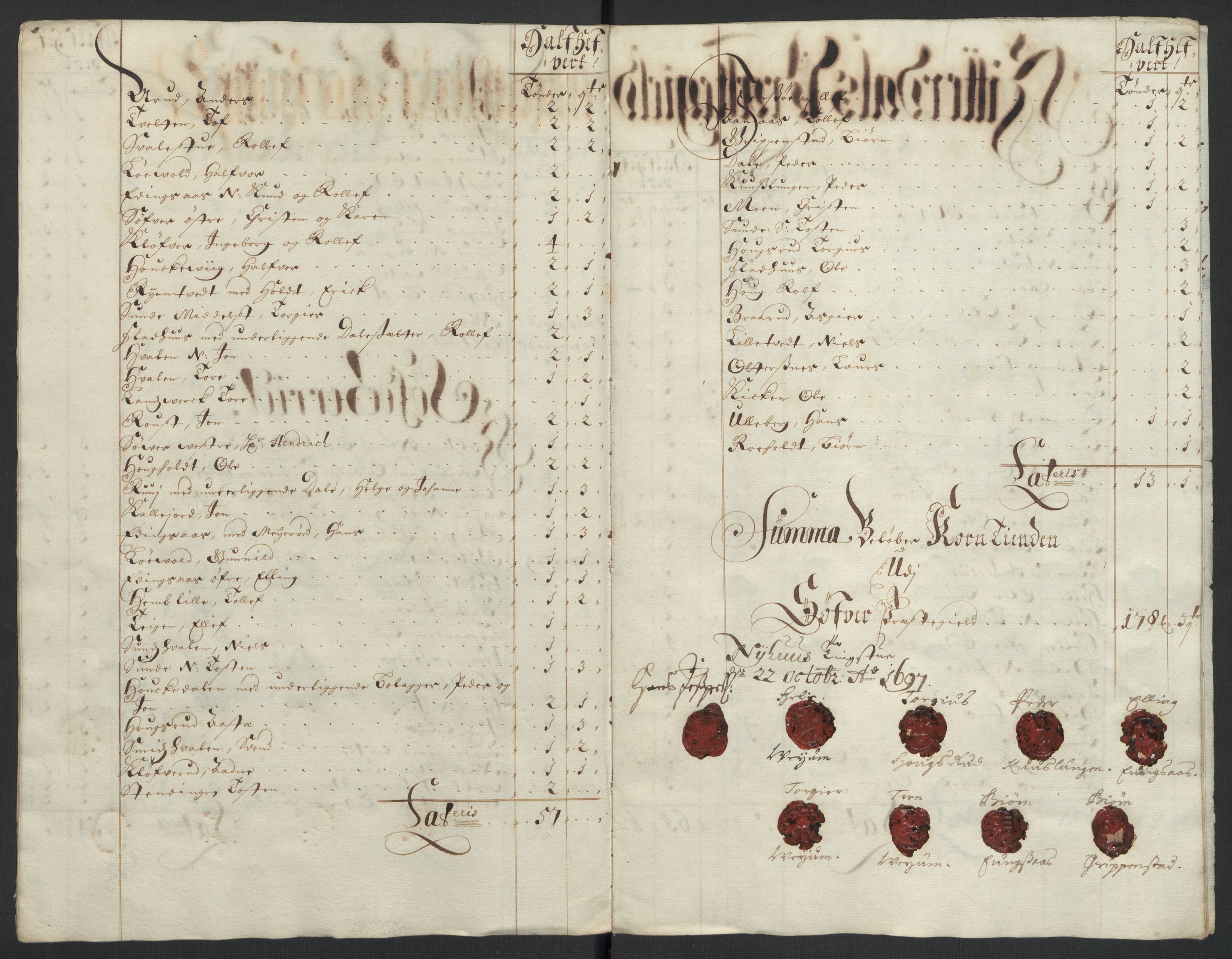 Rentekammeret inntil 1814, Reviderte regnskaper, Fogderegnskap, AV/RA-EA-4092/R36/L2096: Fogderegnskap Øvre og Nedre Telemark og Bamble, 1697, s. 33