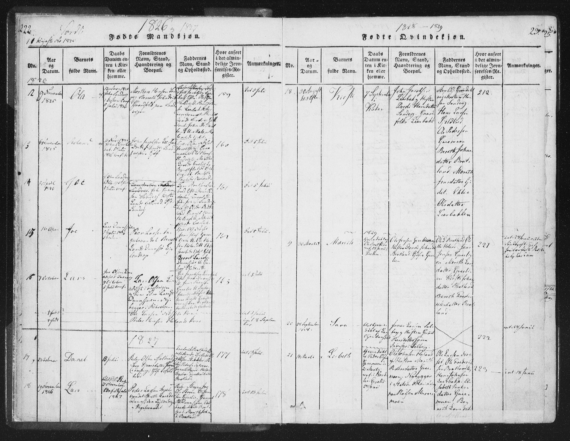 Ministerialprotokoller, klokkerbøker og fødselsregistre - Nord-Trøndelag, SAT/A-1458/755/L0491: Ministerialbok nr. 755A01 /1, 1817-1864, s. 22-23