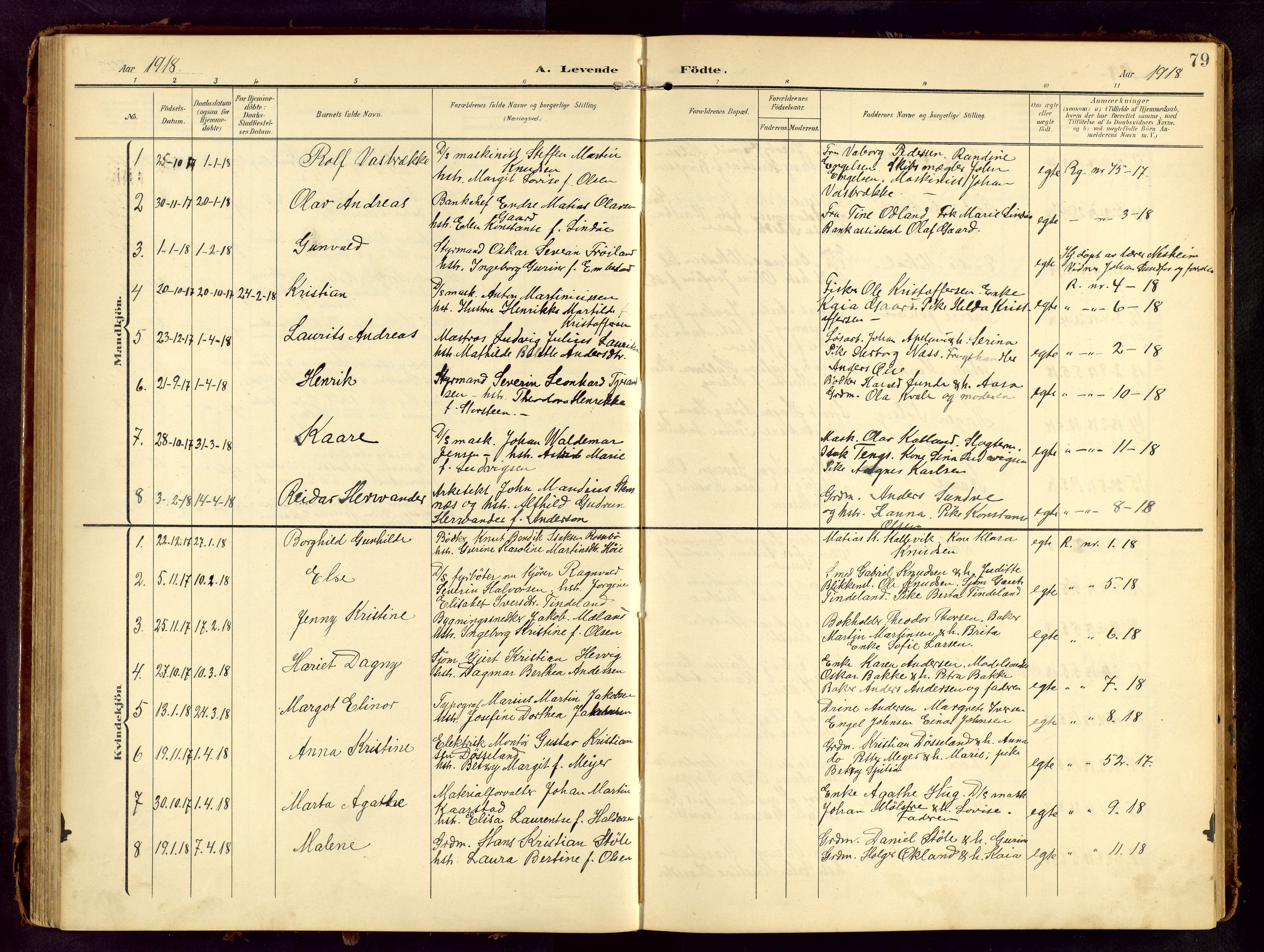 Haugesund sokneprestkontor, AV/SAST-A -101863/H/Ha/Hab/L0006: Klokkerbok nr. B 6, 1906-1944, s. 79